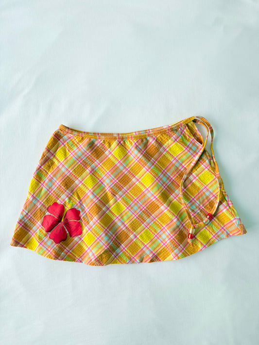 00’s Hibiscus mini skirt | Size 8