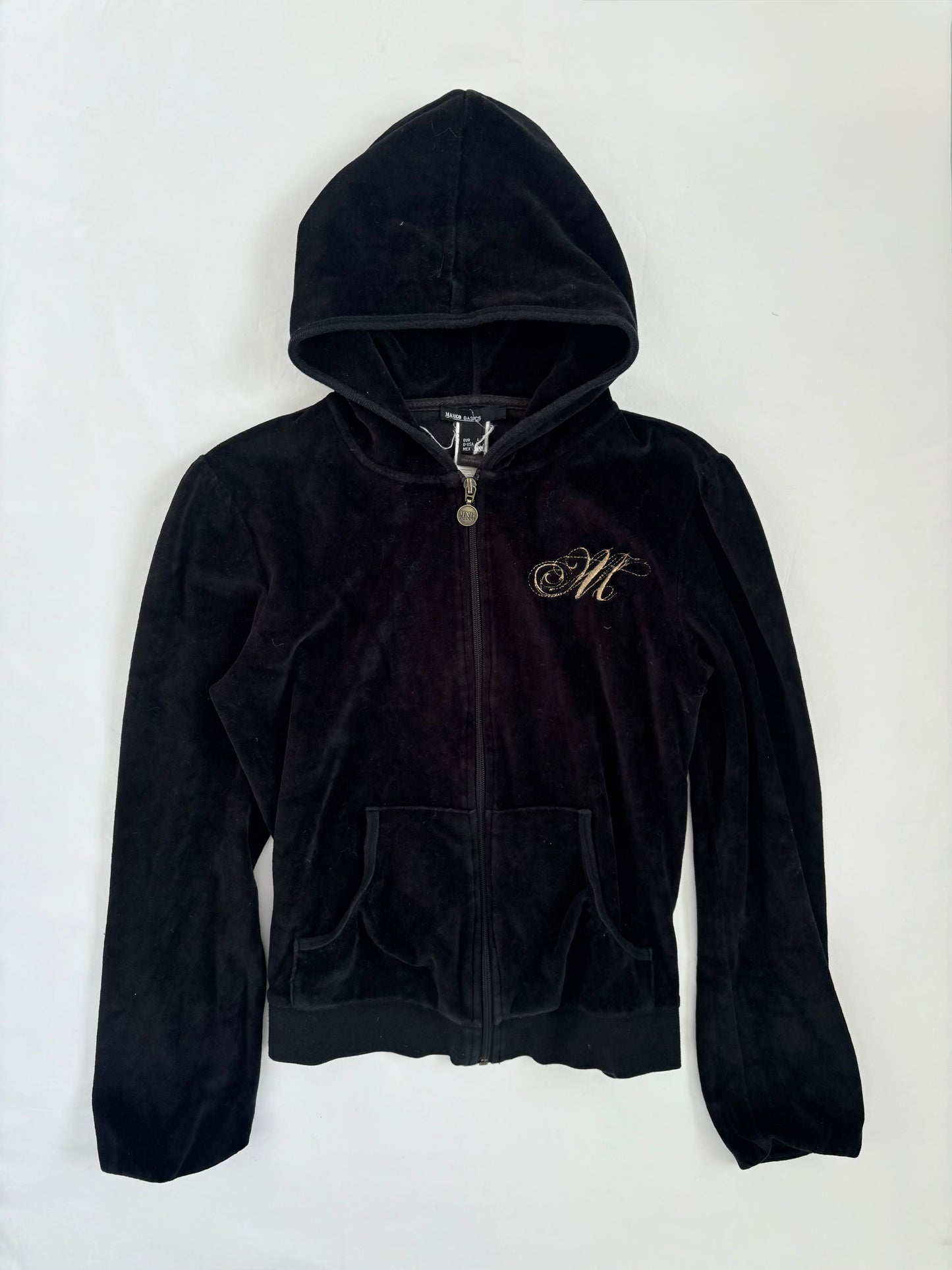 00’s Mango velour embroidered jumper | Size medium