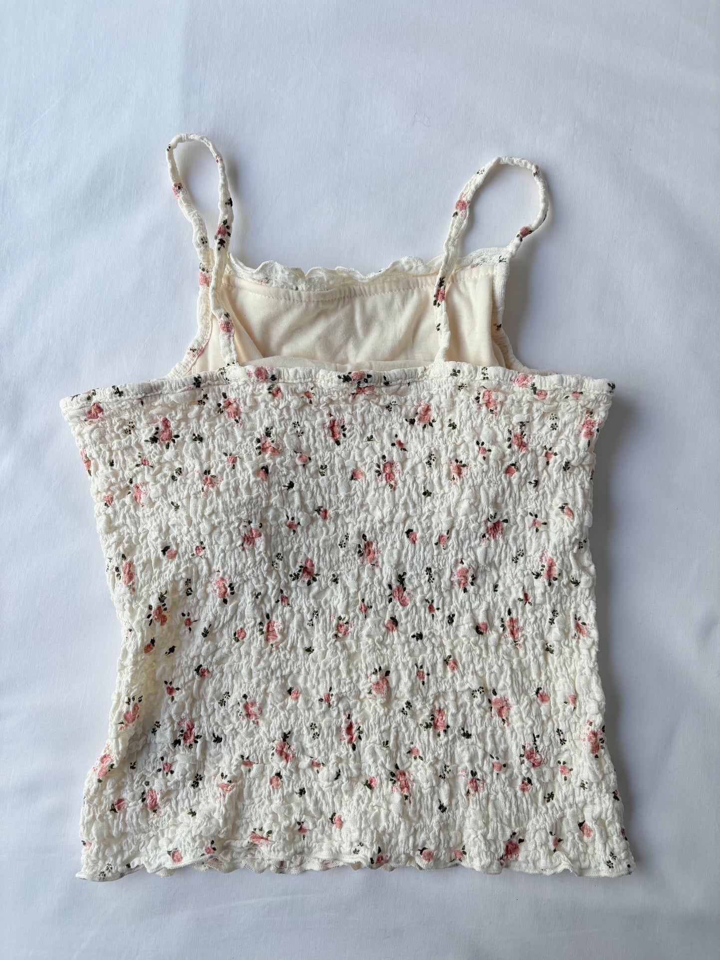 Floral popcorn cami | Size small