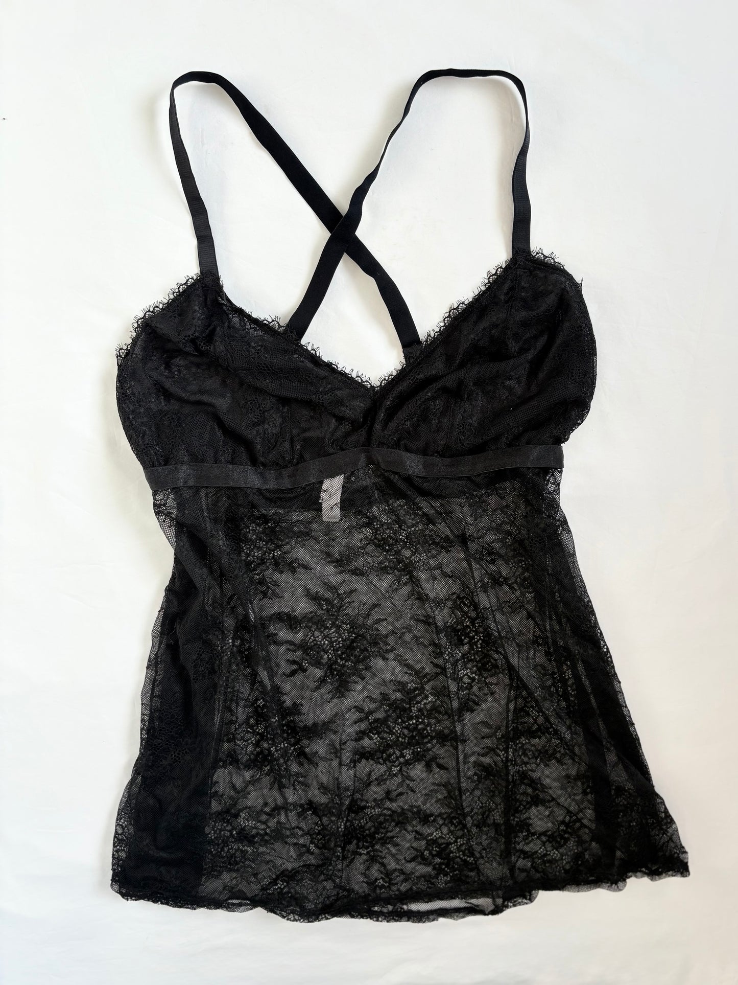 00’s Auden cross back lace cami | Size 16