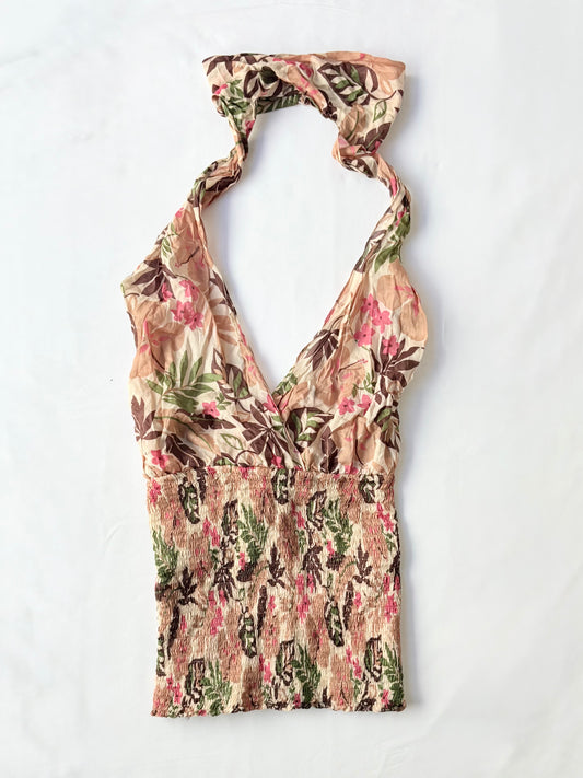 00’s Jorya ruched halter top | Size 8-10