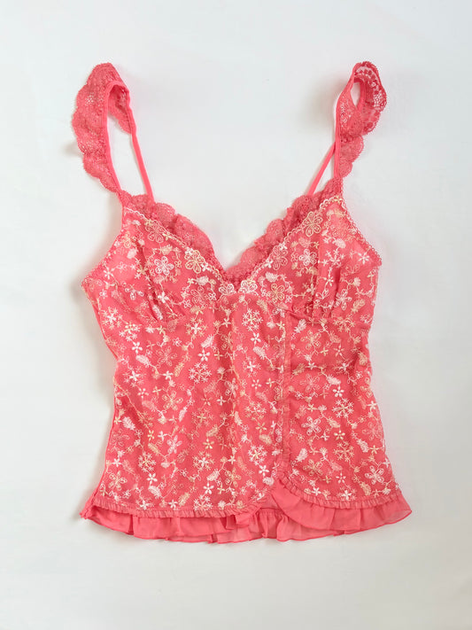 00’s Triumph coral lace cami | Size small