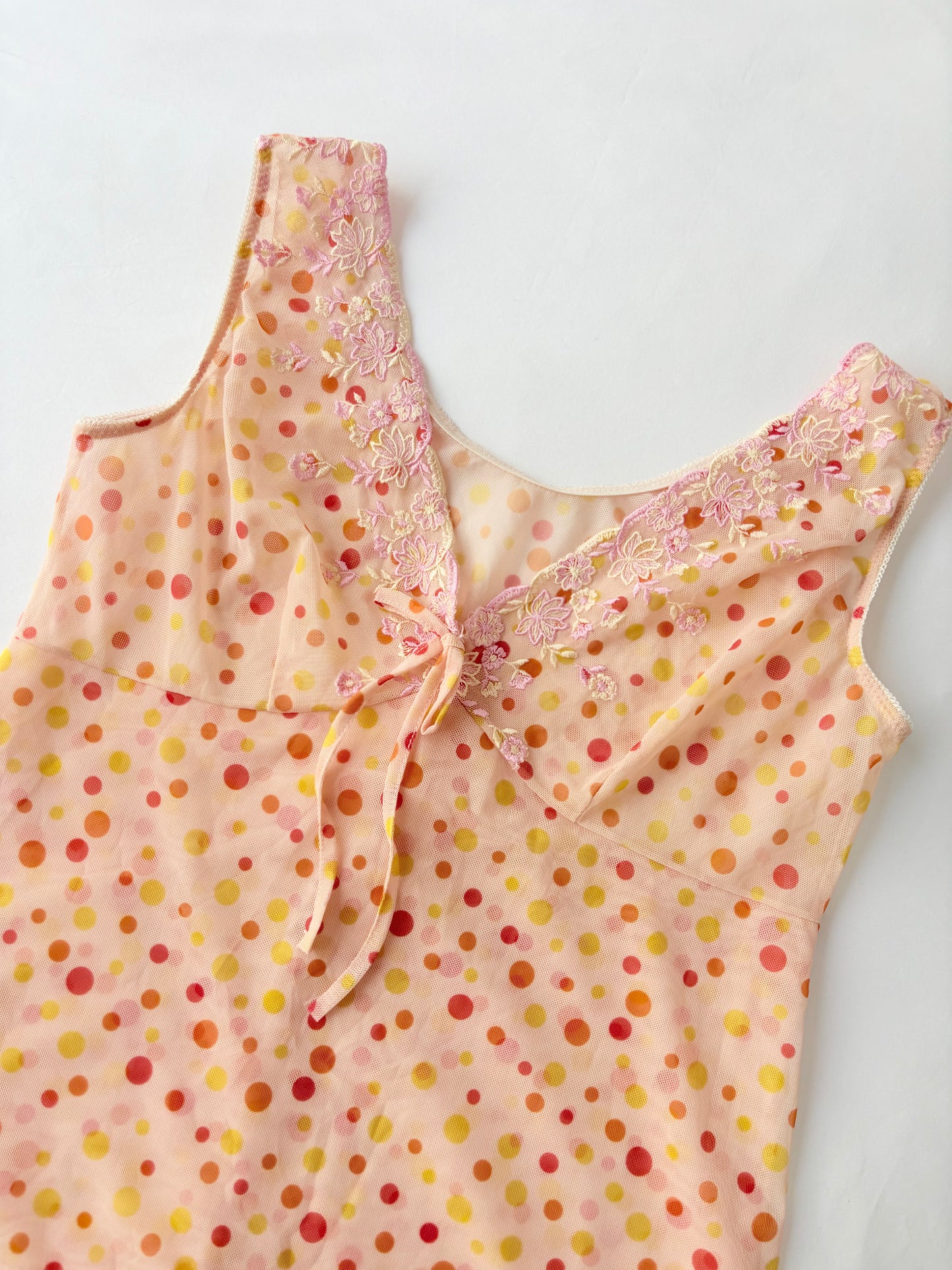 00’s Polka dot mesh cami | Size 14
