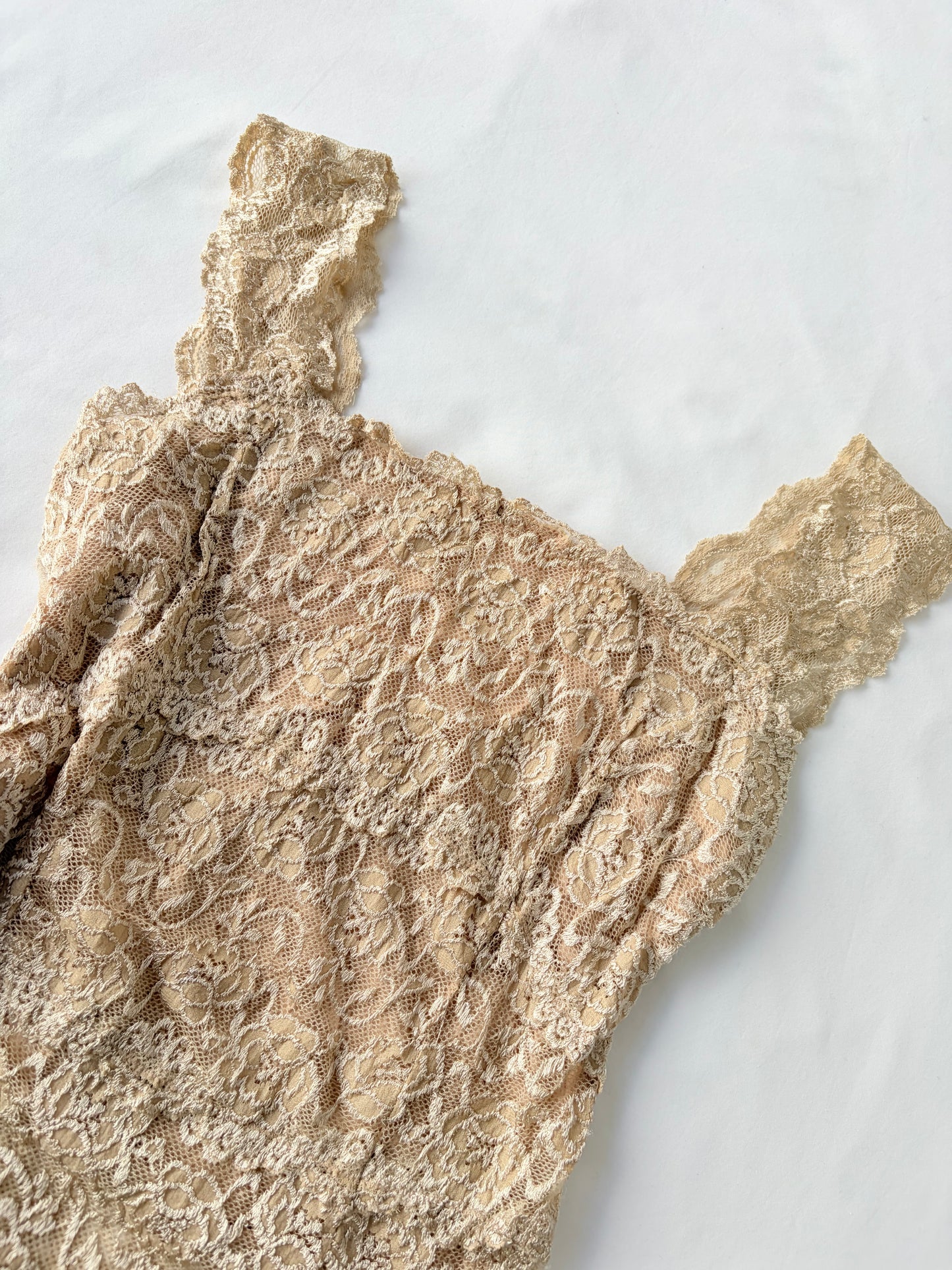 00’s Japanese cream lace tank | Size medium