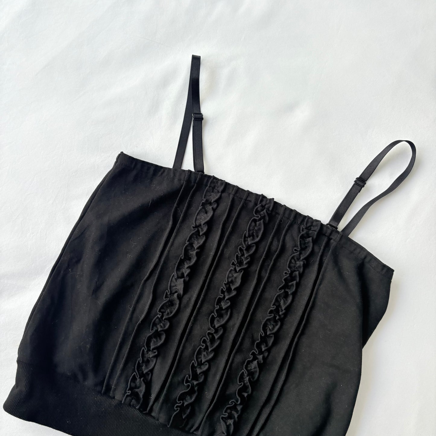 00’s Cropped black tank | Size large