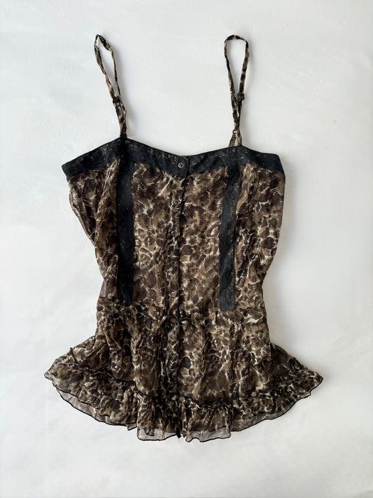 00’s Wet Seal leopard print cami | Size medium