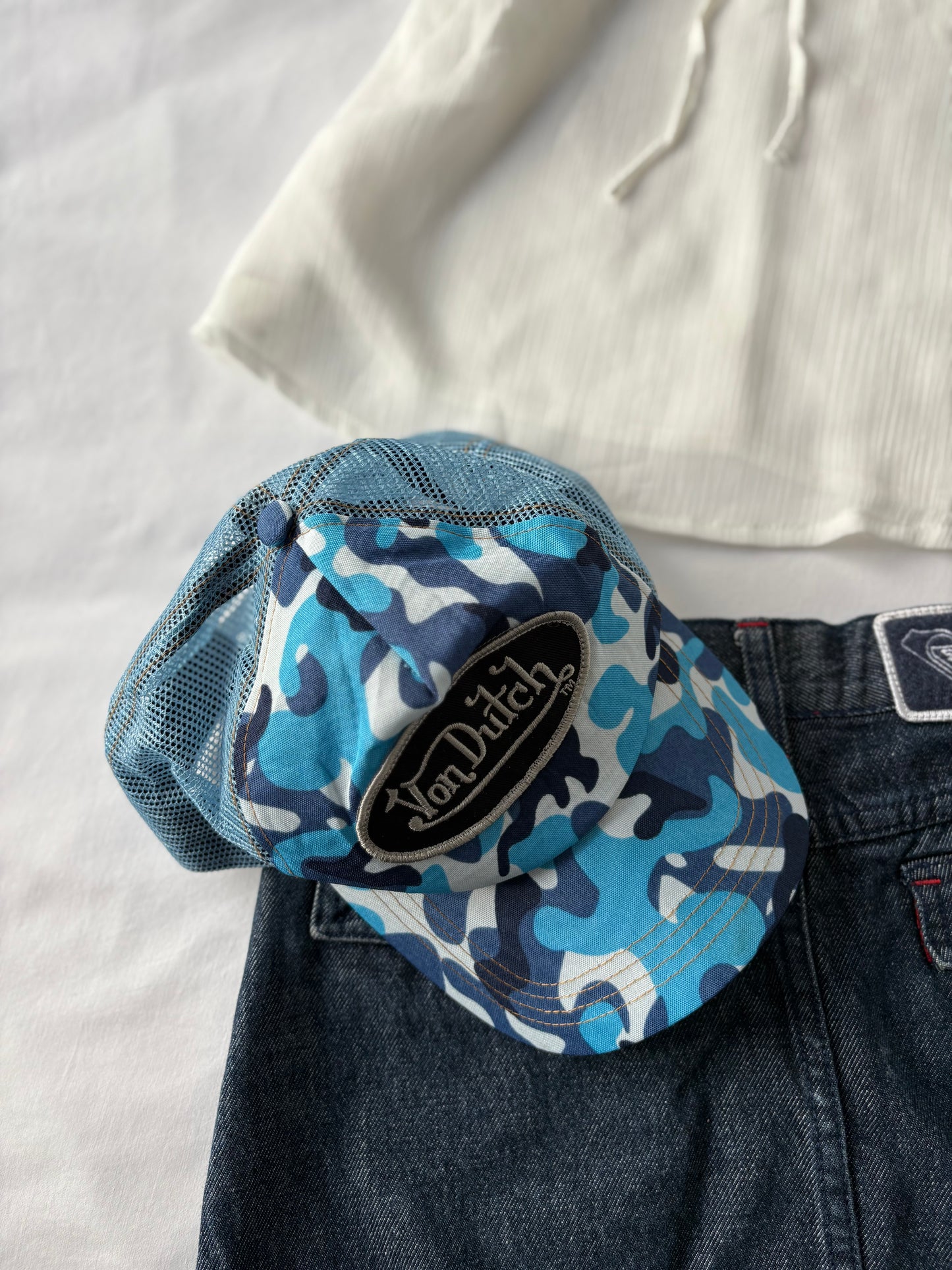 00’s Von Dutch blue camo cap