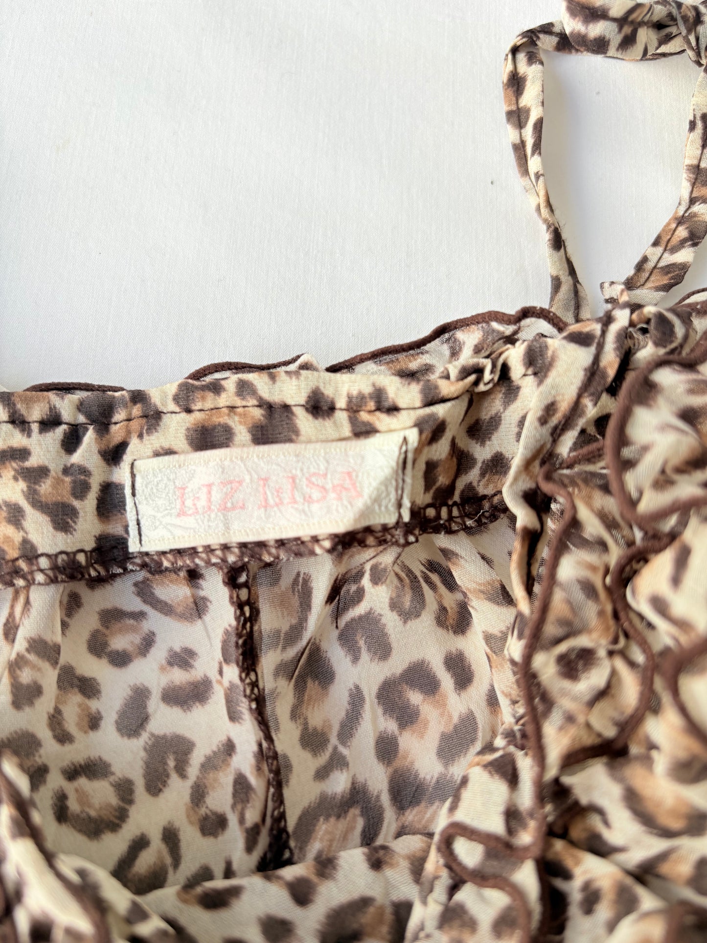 00’s Liz Lisa leopard top | Size 8