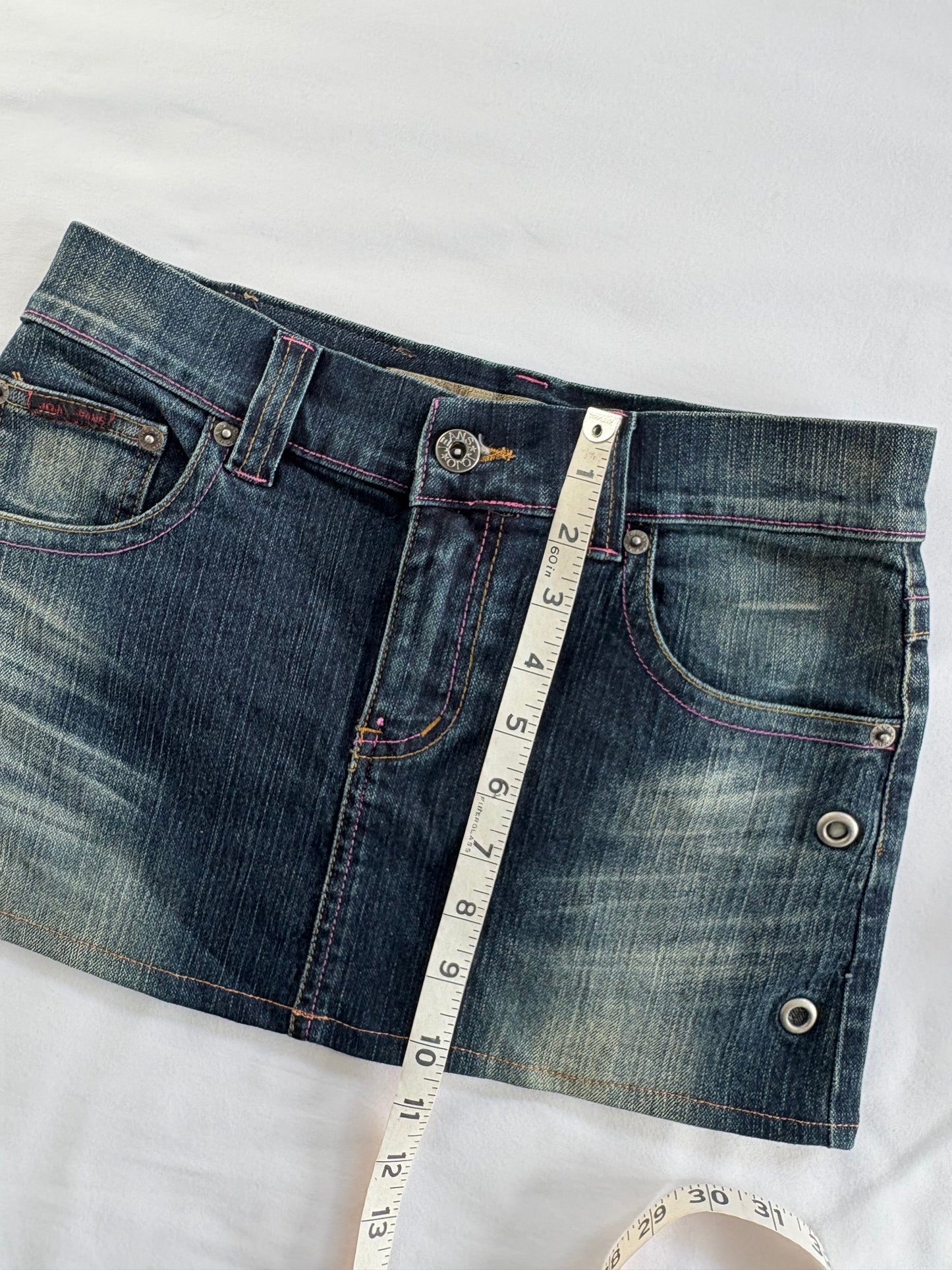 00’s Jojo grommet denim skirt | Size 8