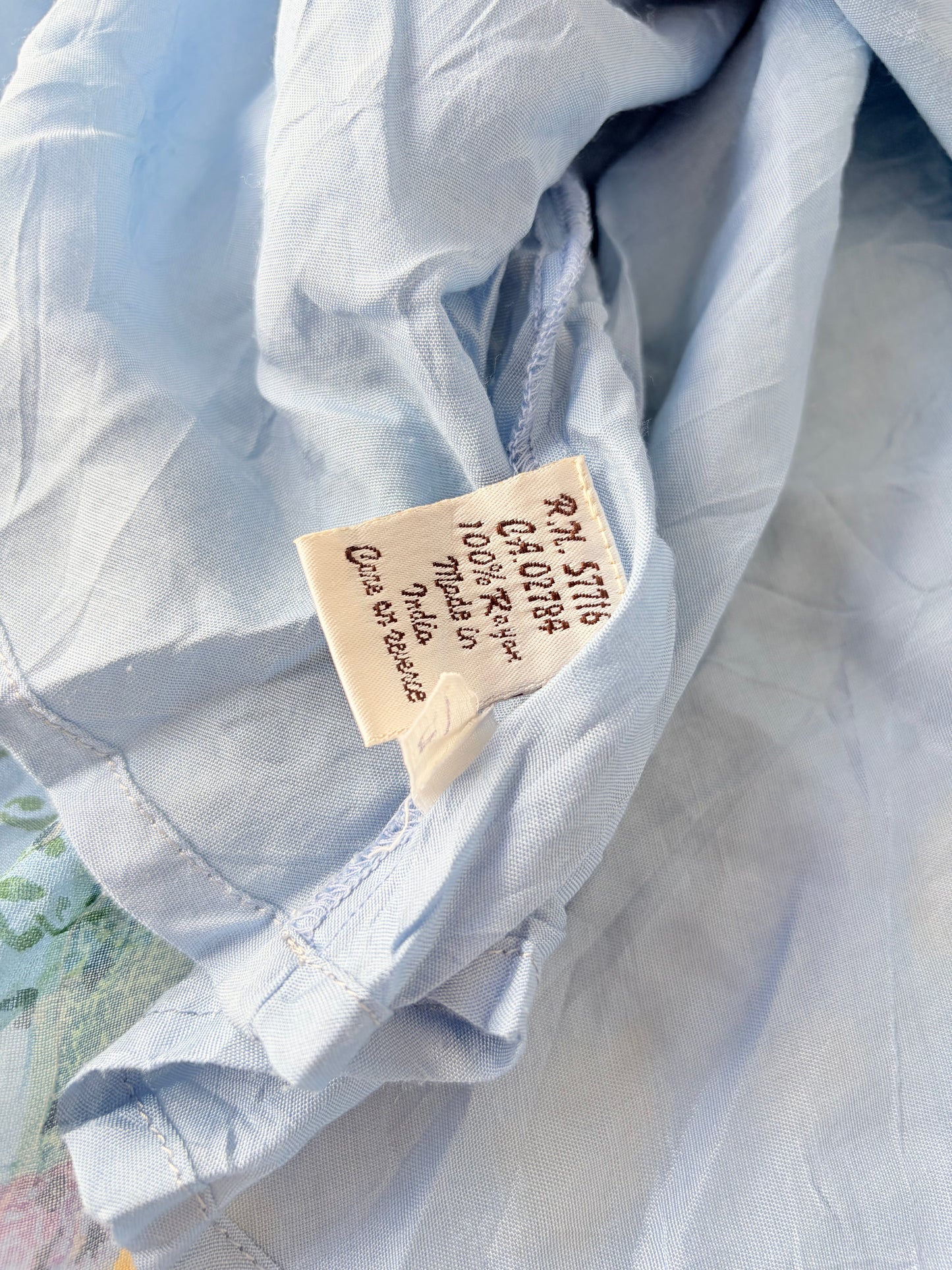 00’s Blue floral maxi skirt | Size 8