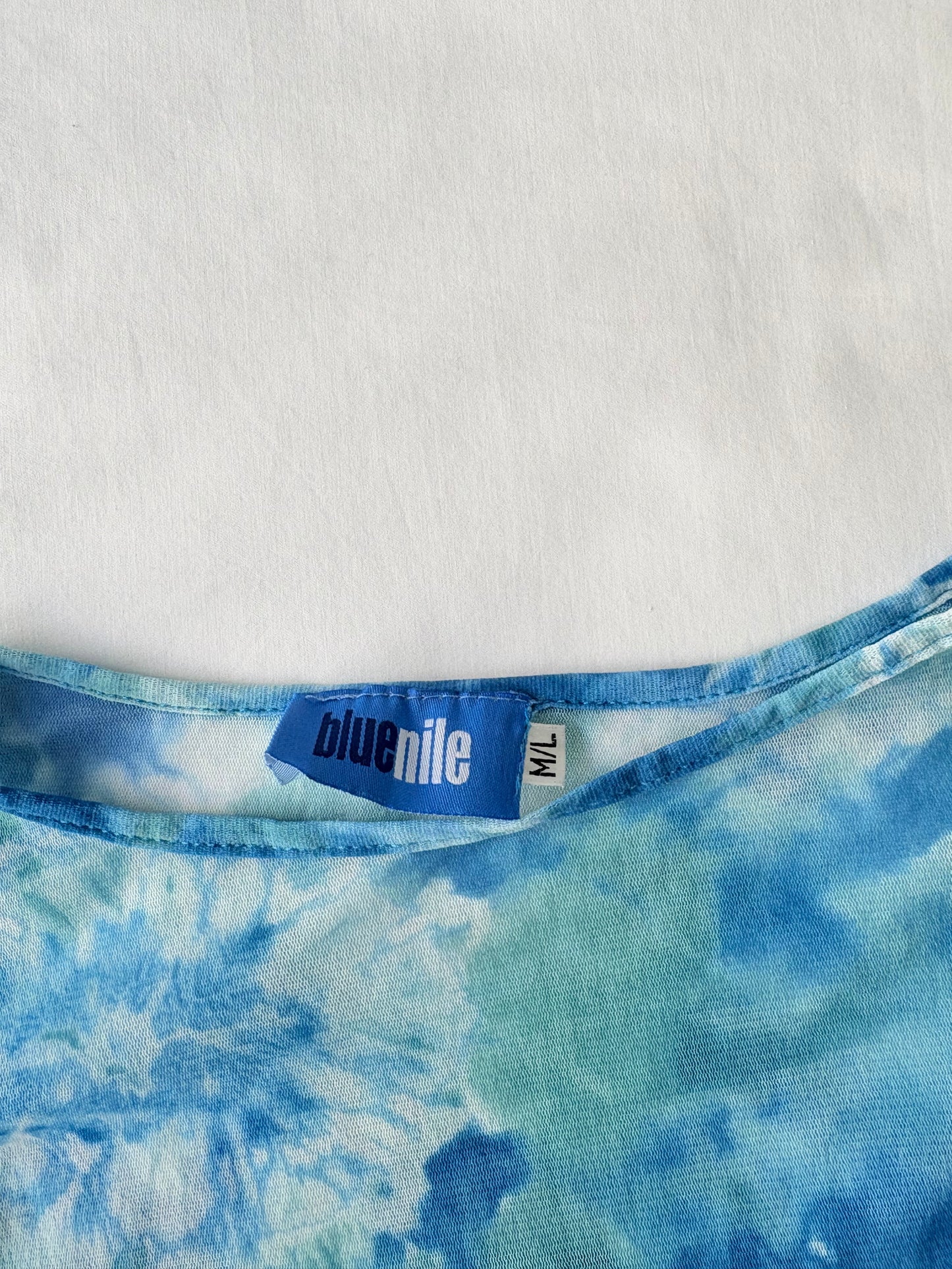 00’s Micro mesh Blue Nile top | Size 10