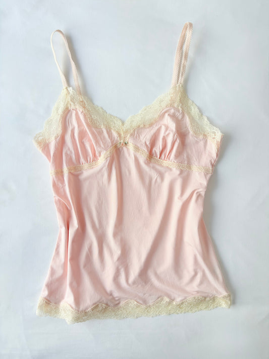 00’s Baby pink rosette cami | Size 12