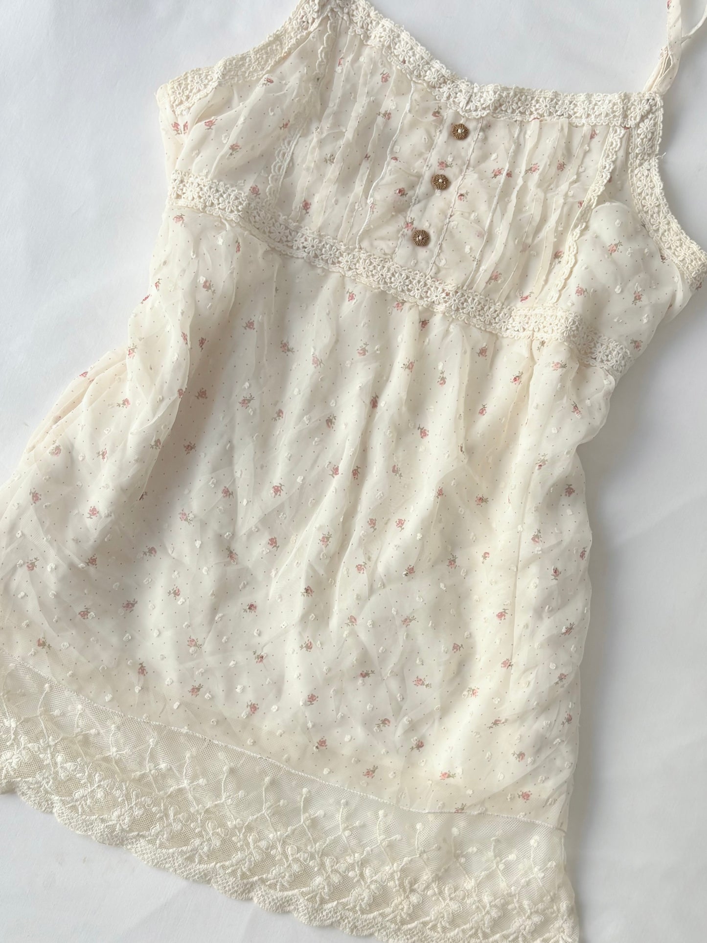 00’s Ditsy floral babydoll top | Size 12