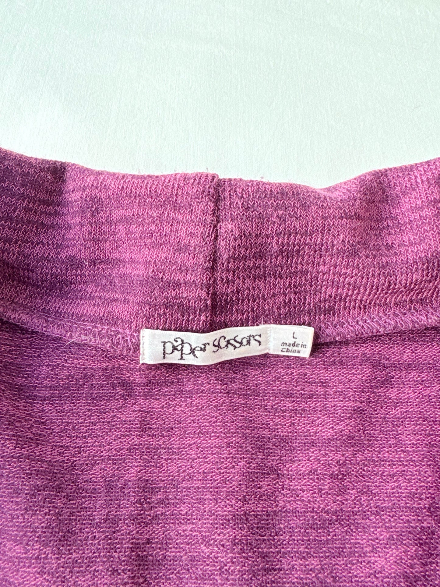 00’s Cap sleeve purple knit top | Size large