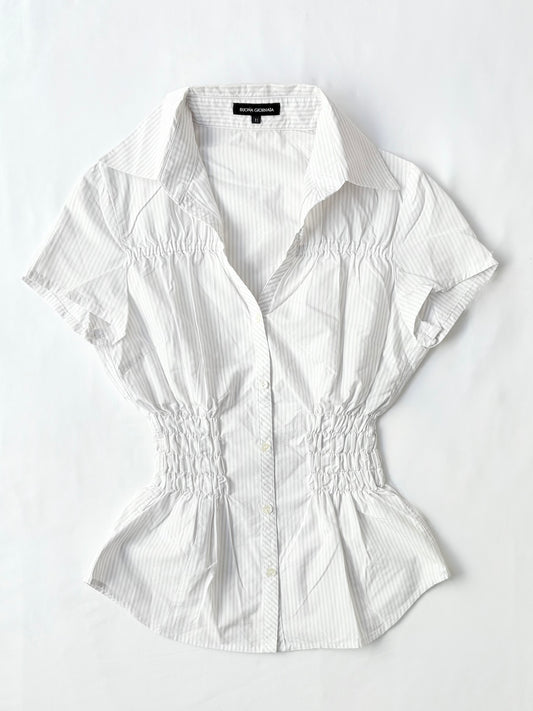 00’s Buona Giornata cinched shirt | Size 8-10