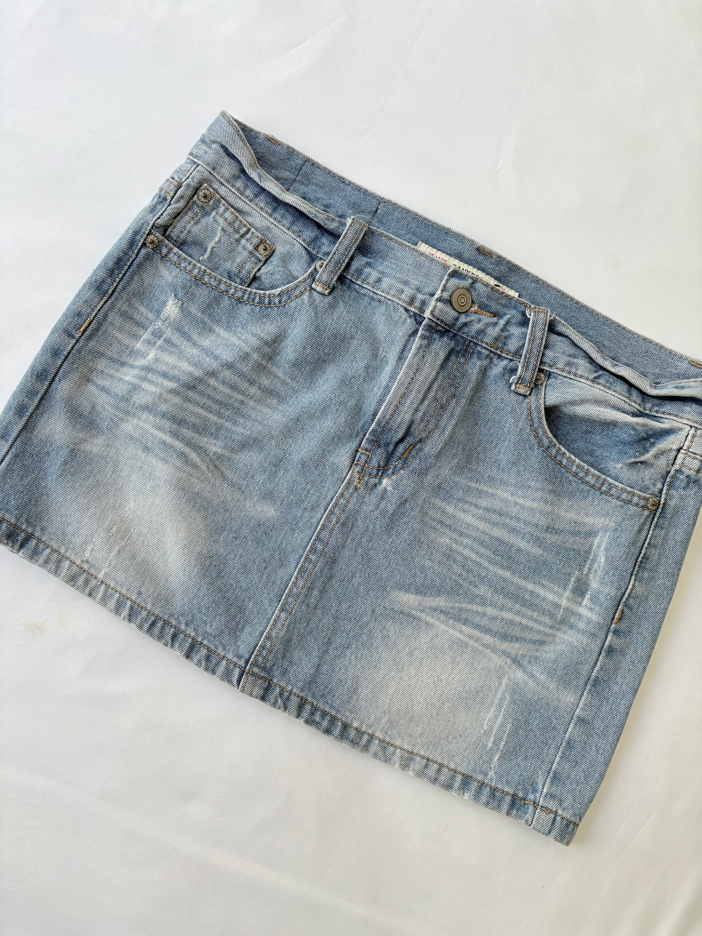 00’s Bow denim mini skirt | Size 12