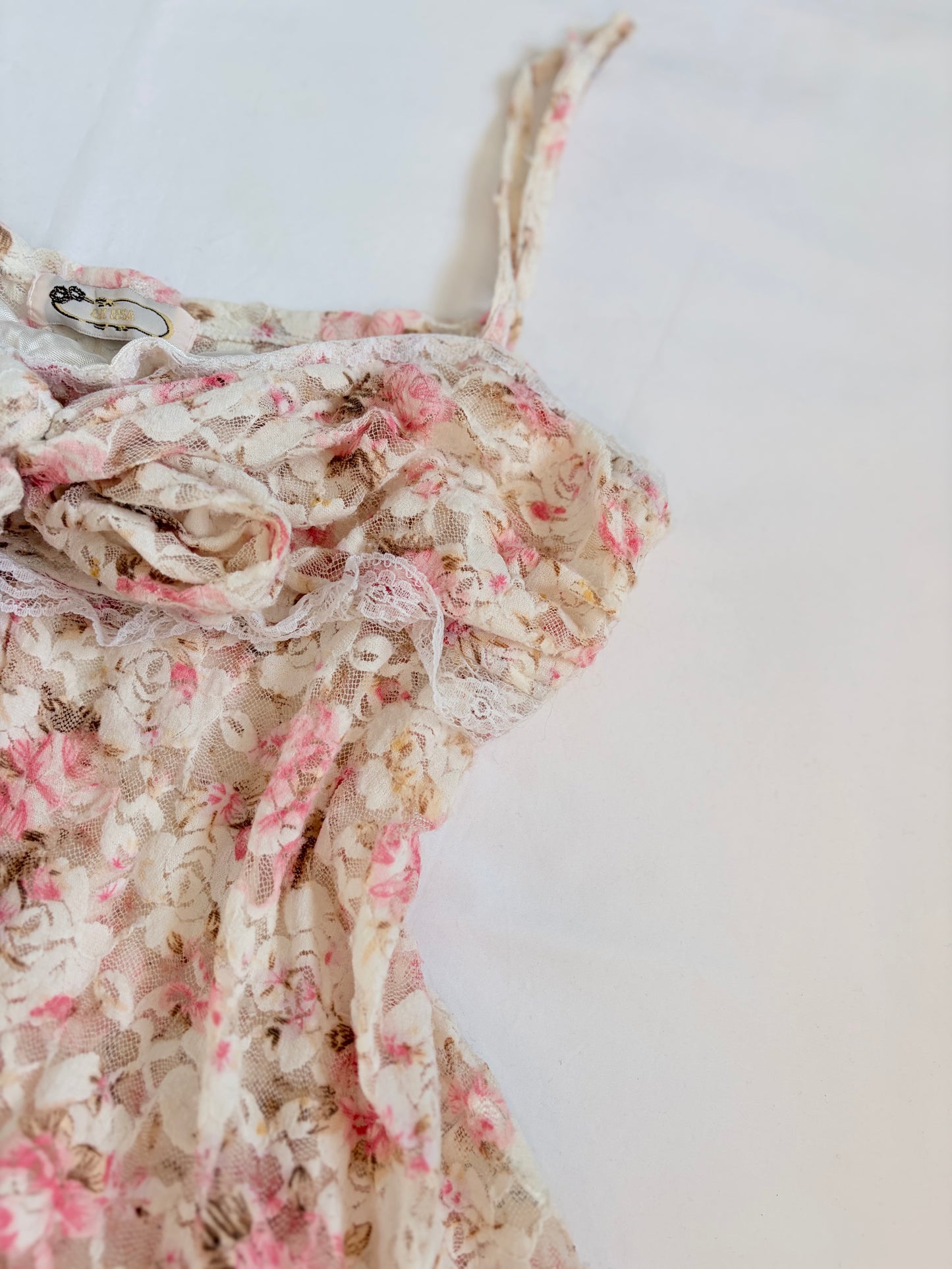 00’s Liz Lisa asymmetrical floral top | Size 8