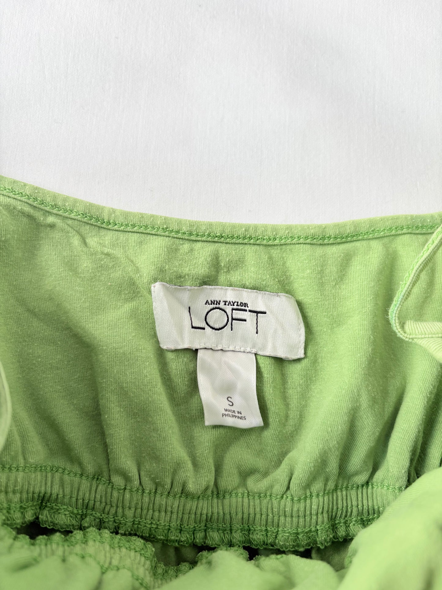 00’s Ruffle green mini dress | Size 8-10