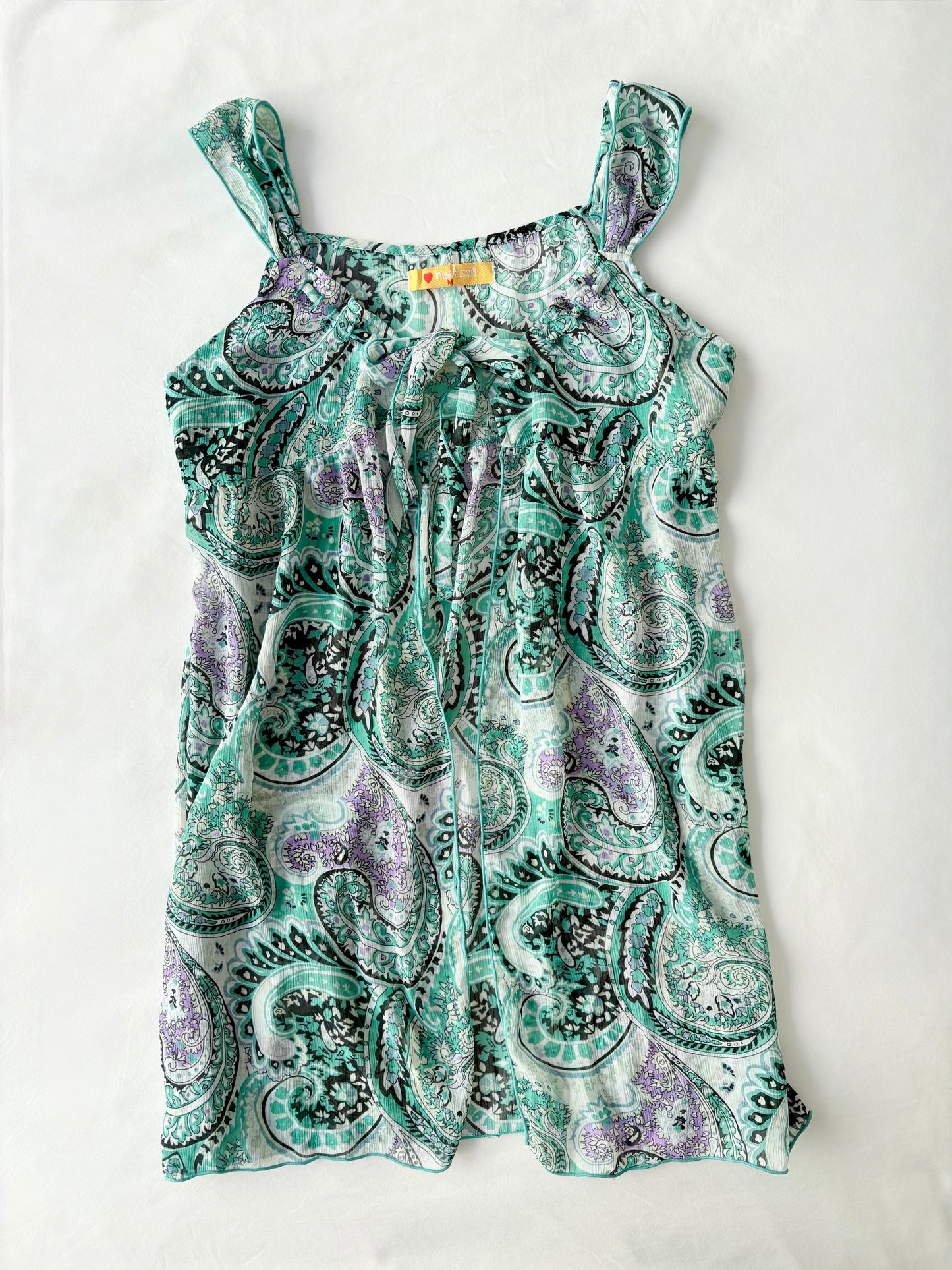 00’s Split front tie cami | Size 10-12