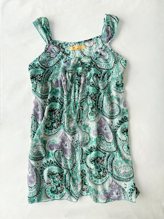 00’s Split front tie cami | Size 10-12