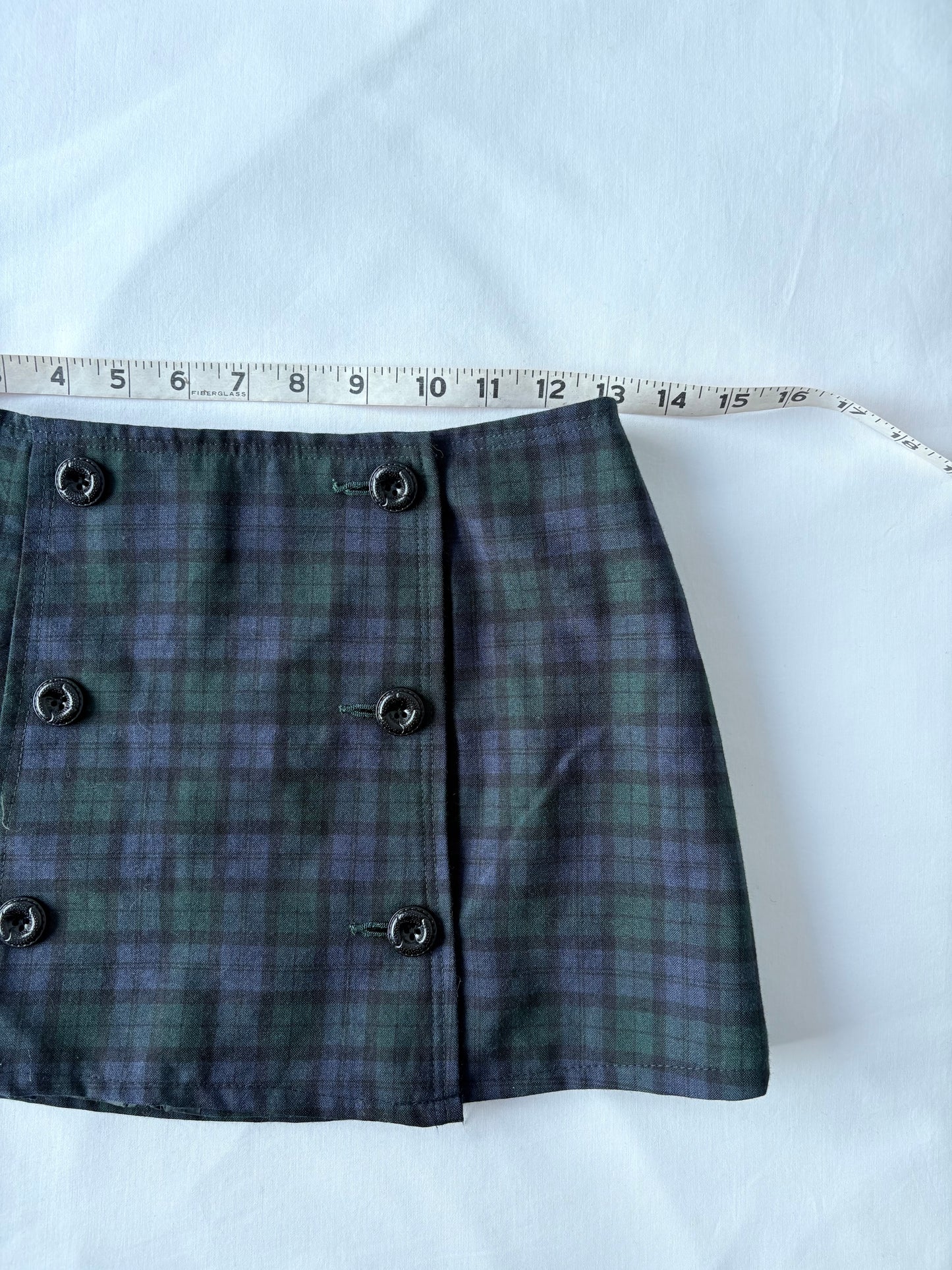 00’s Green tartan mini skirt | Size 6