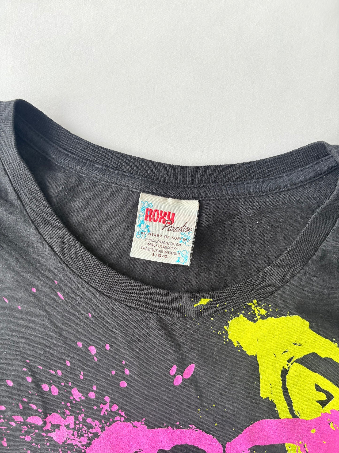00’s Roxy neon baby tee | Size large