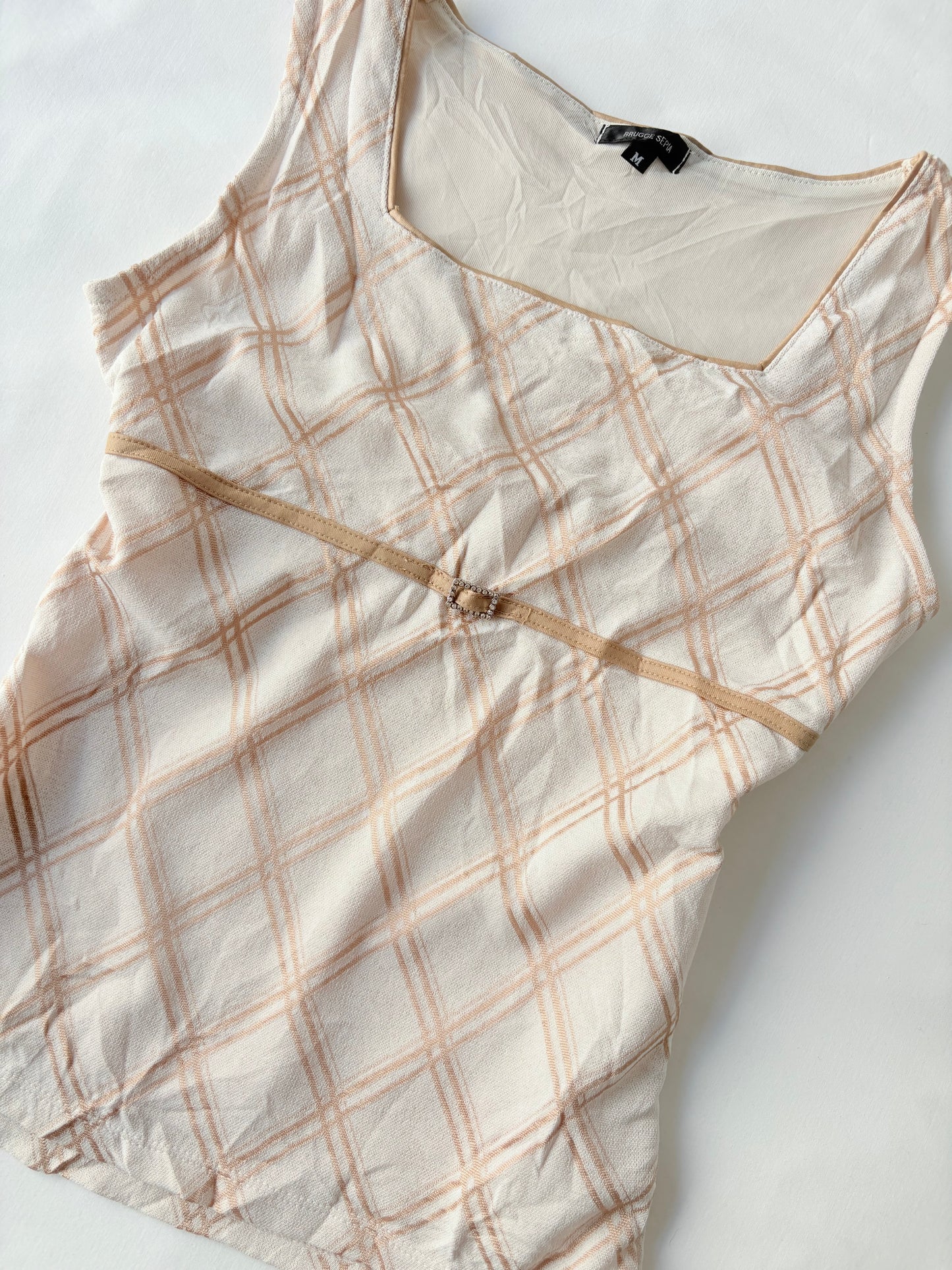 00’s Gold milkmaid tank | Size 8