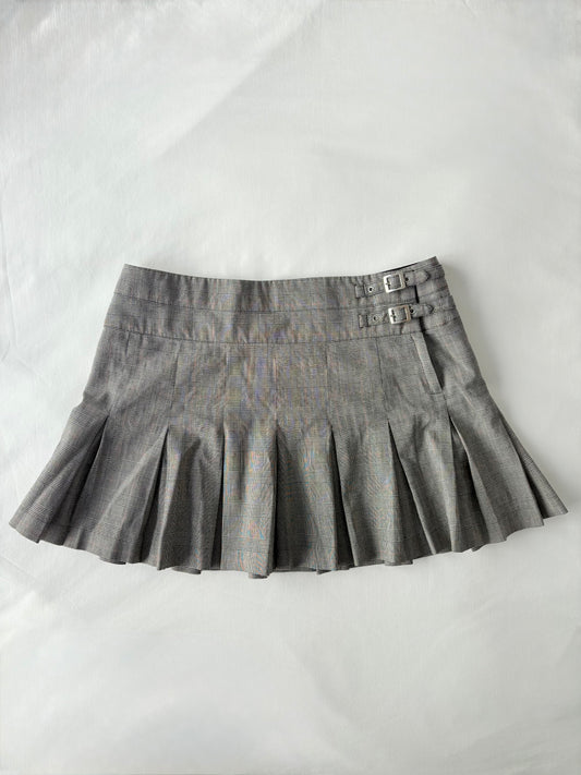 00’s Buckle houndstooth mini skirt | Size 10