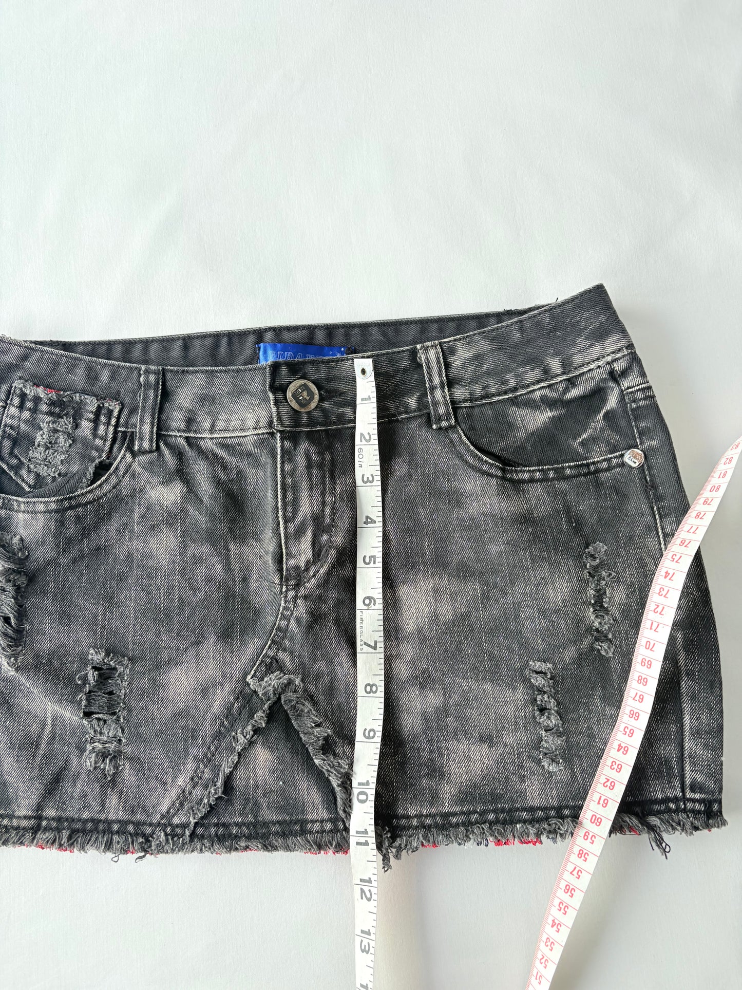 00’s Union Jack denim skirt | Size 10