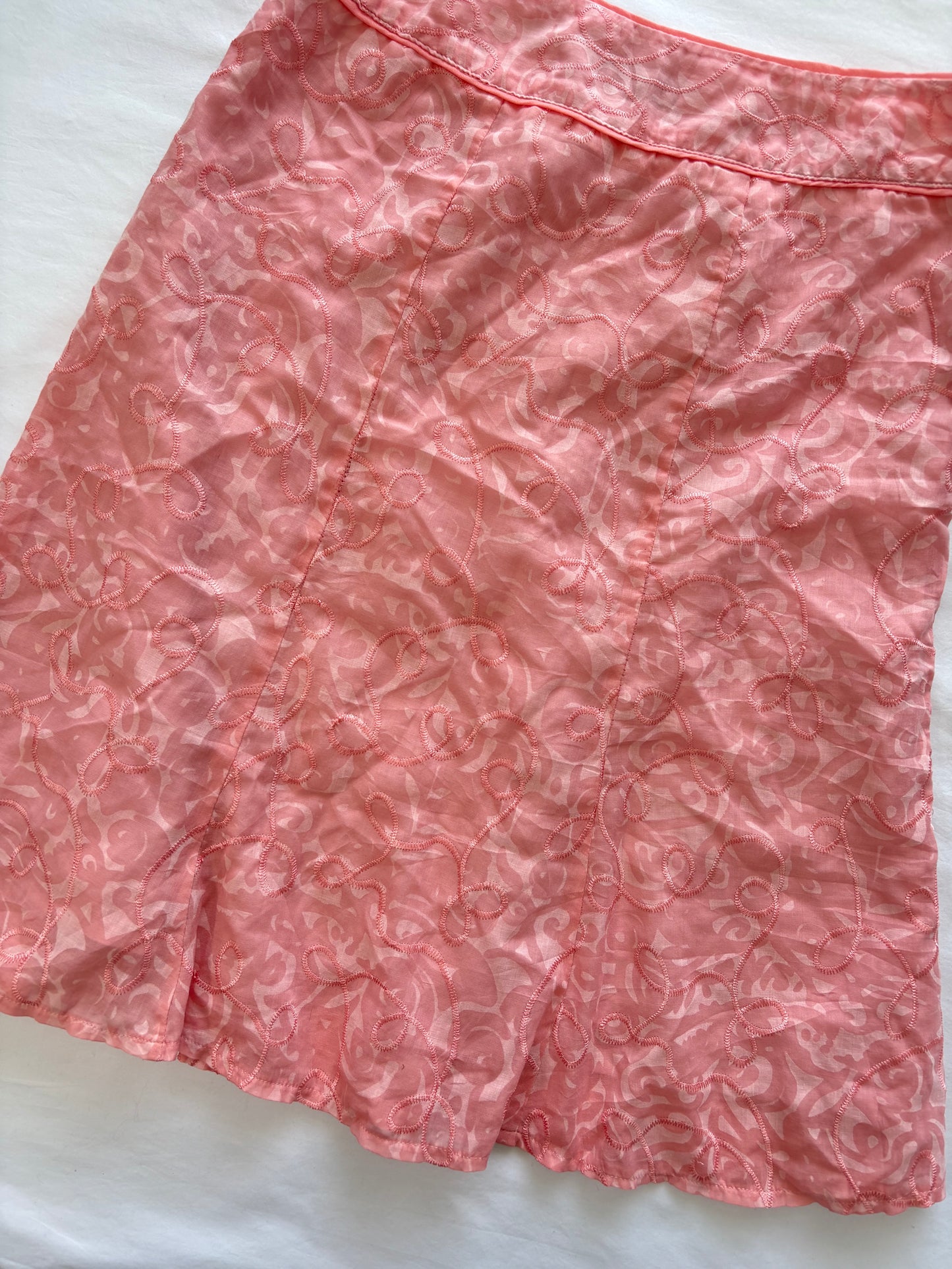 00’s Pink True Love midi skirt | Size 8