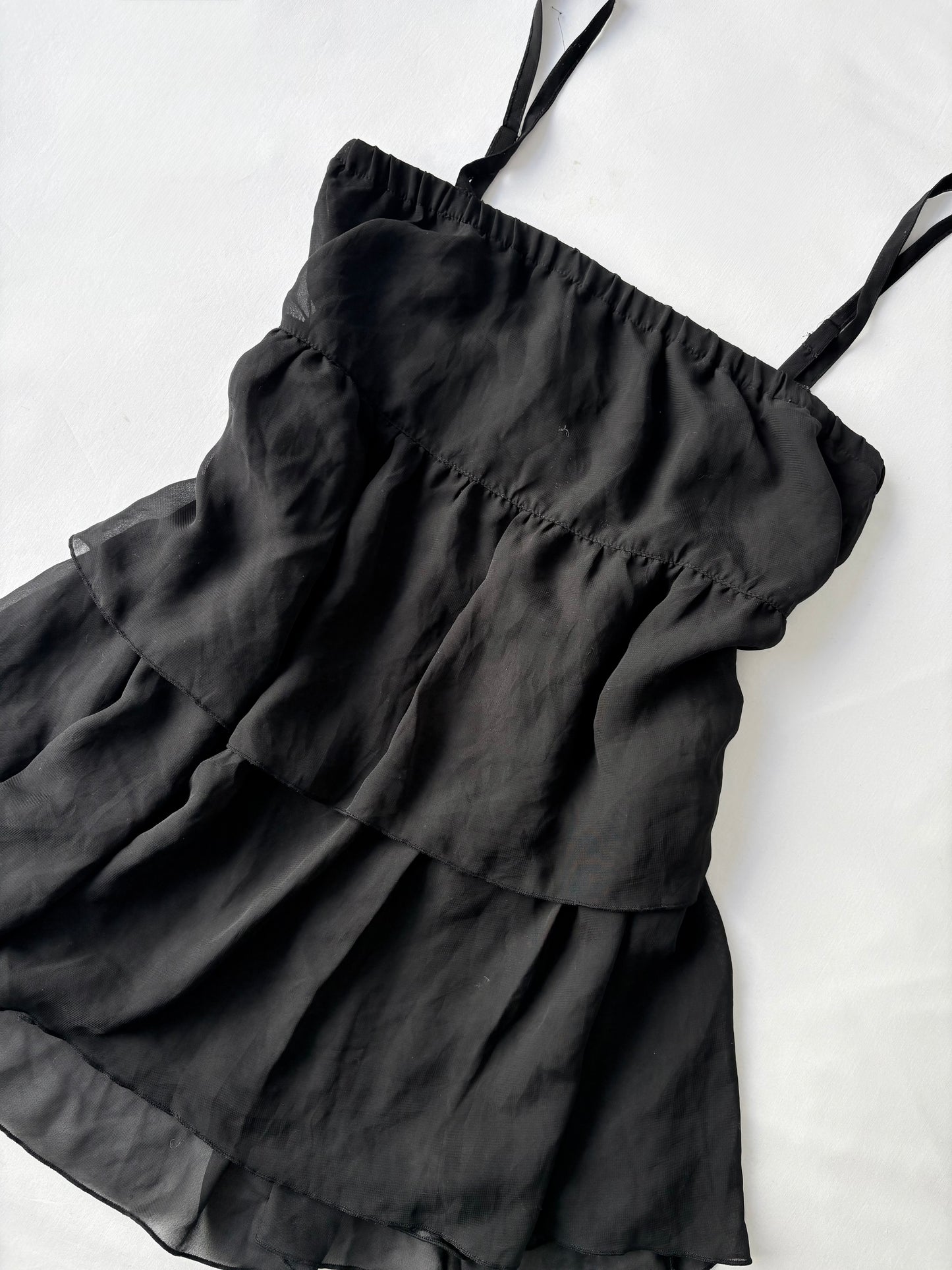 00’s Black tiered Japanese cami | Size medium