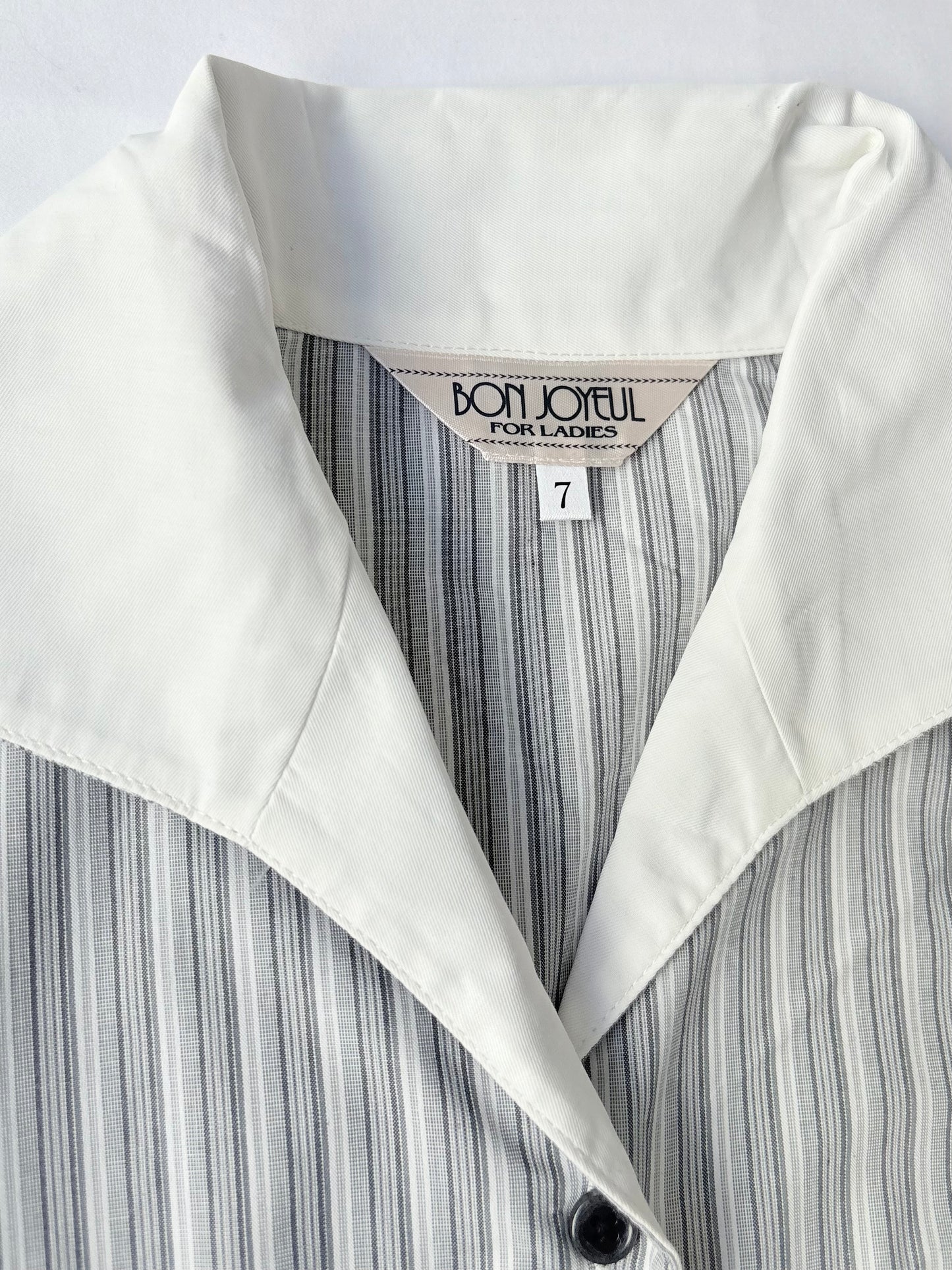 00’s Bon Joyeul grey cinched shirt | Size 6-8