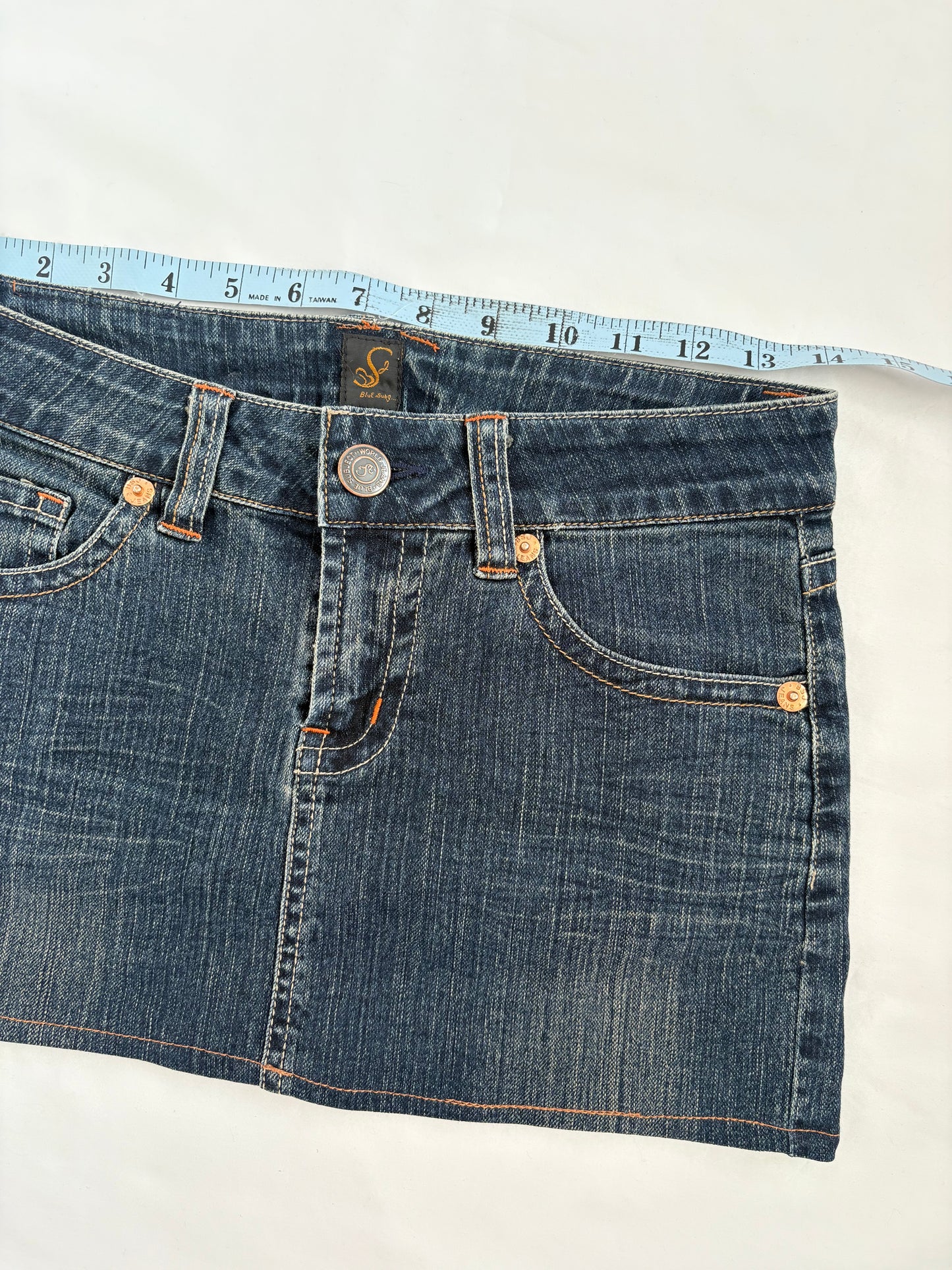 00’s Bedazzled denim mini skirt | Size 6