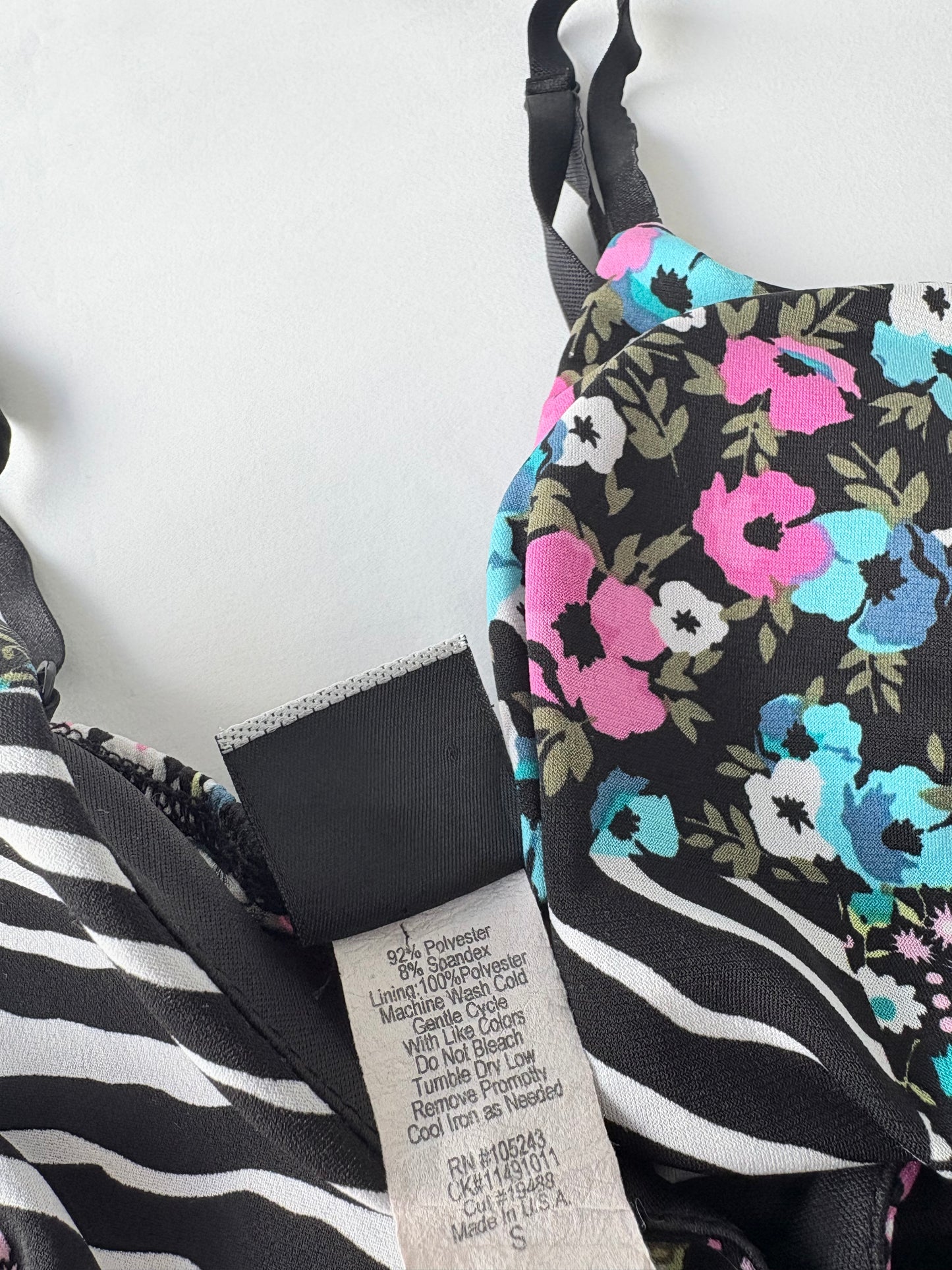 00’s Tie floral mini dress | Size small