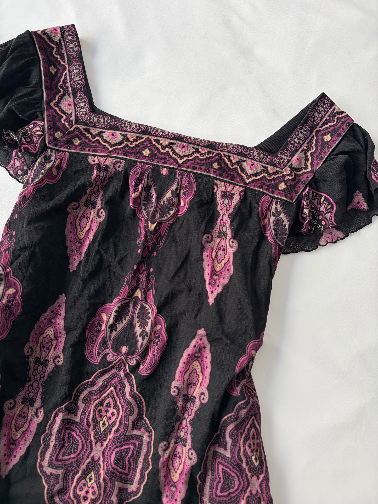 00’s Axcess boho babydoll top | Size 14