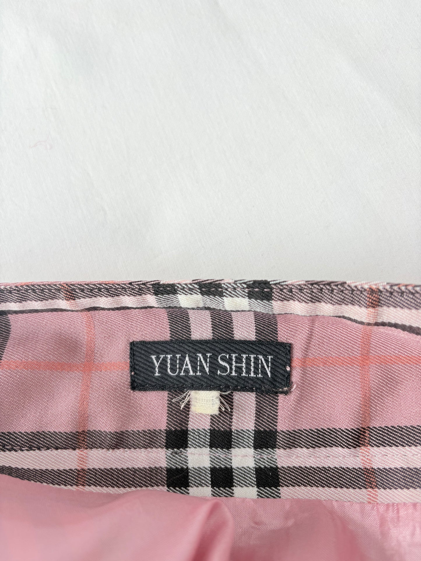 00’s Yuan Shin plaid mini skirt | Size 8