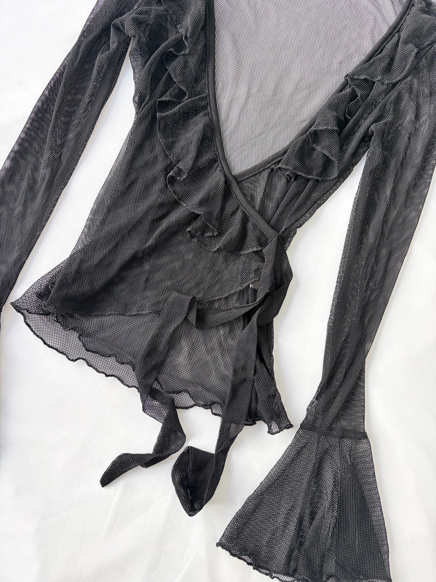 Fishnet flared top | Size 6-8