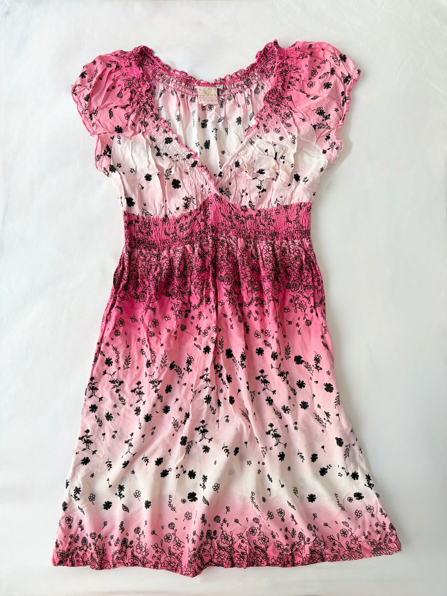 00’s Milkmaid floral mini dress | Size 12