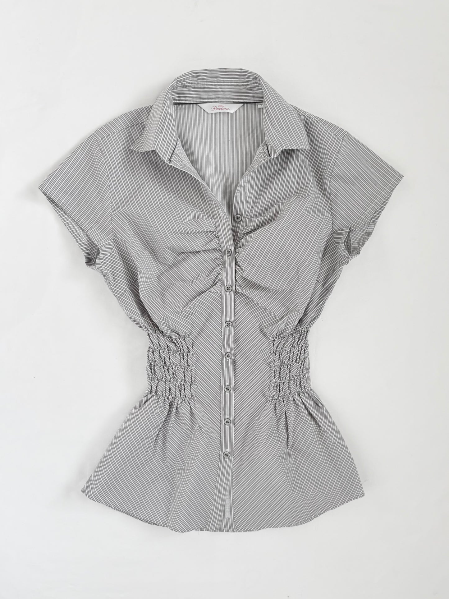 00’s Precious grey cinched shirt | Size 6