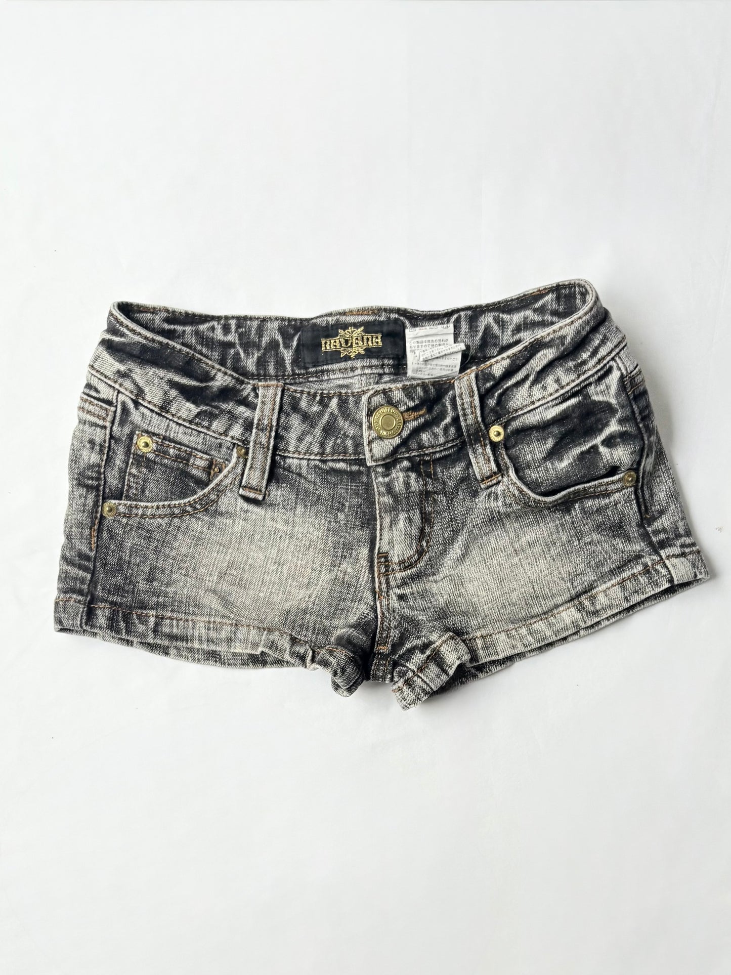 00’s Embroidered low rise denim shorts | Size 6