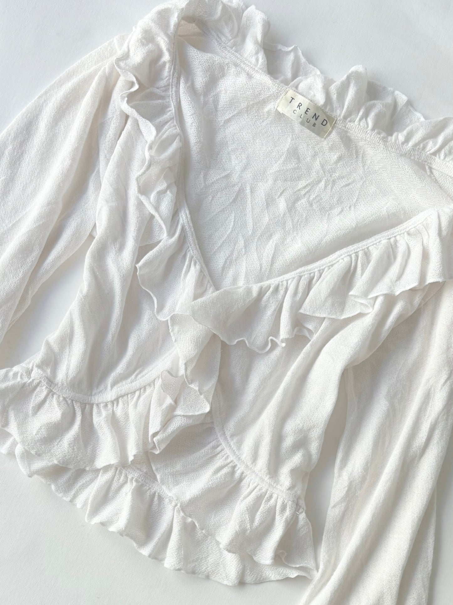 00’s Ruffle cropped bolero | Size 8-10