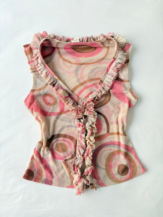 00’s Sweet Pea ruffle tank | Size 10