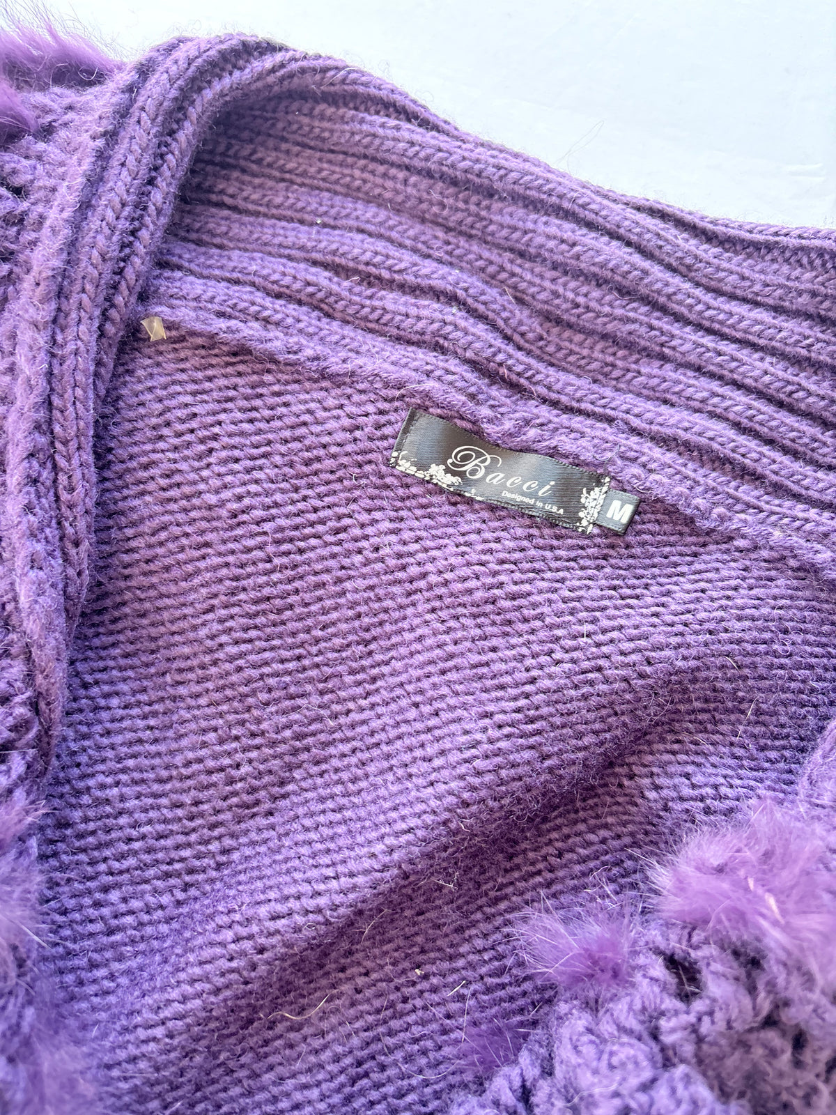 00’s Bacci purple crochet top | Size 12-14