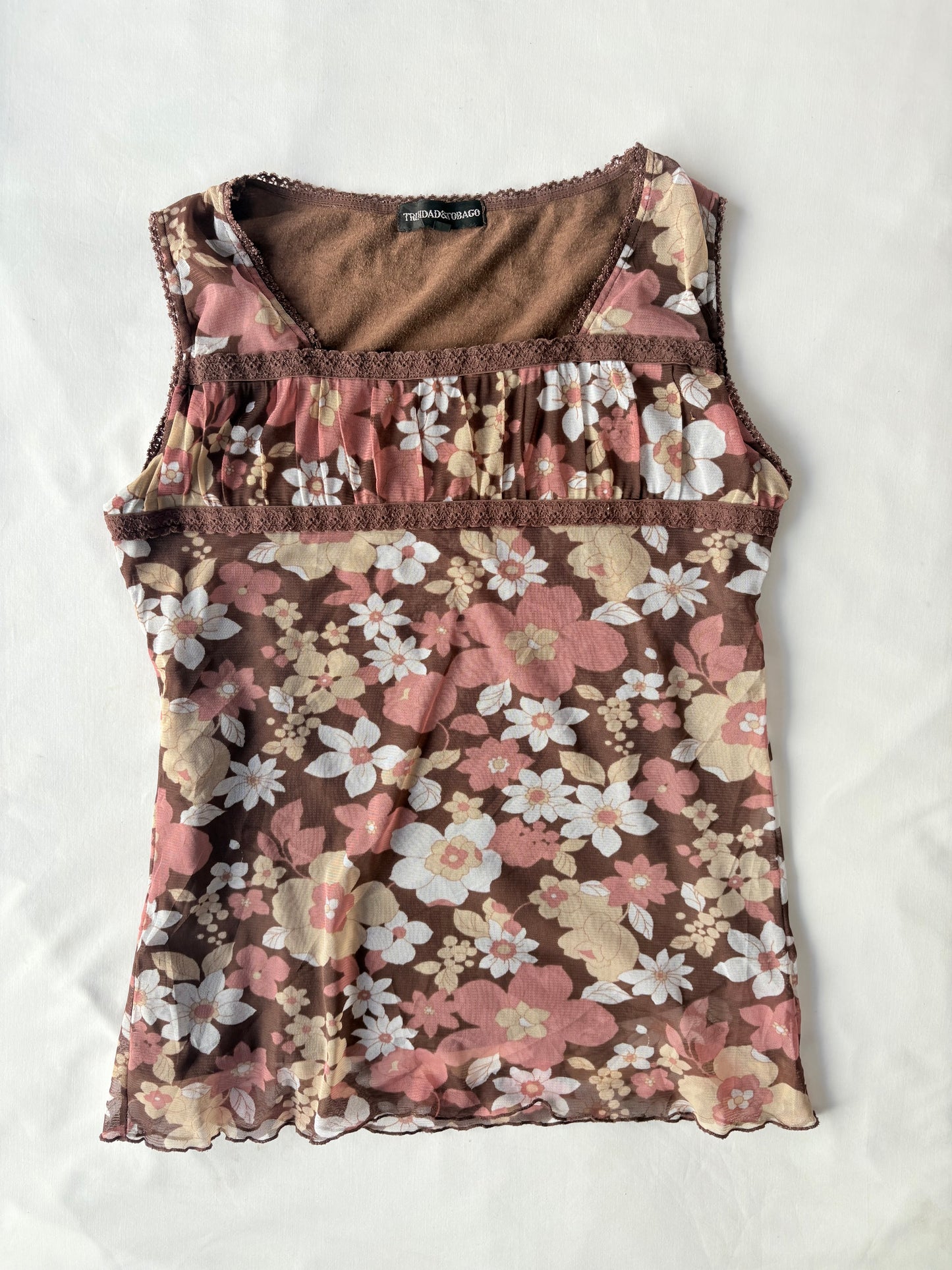 00’s Trinidad & Tobago floral top | Size medium