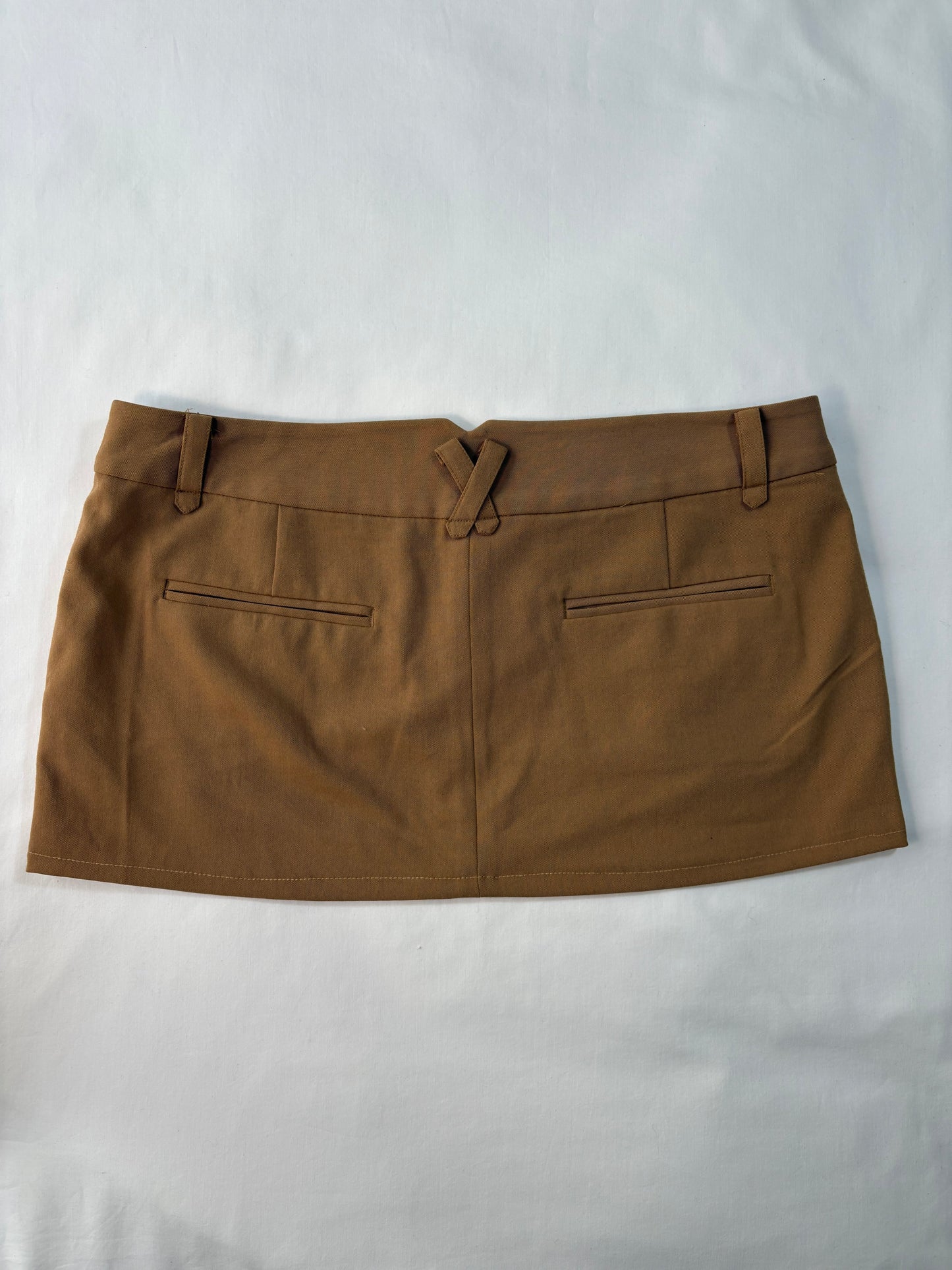 00’s Tan micro mini skirt | Size 10