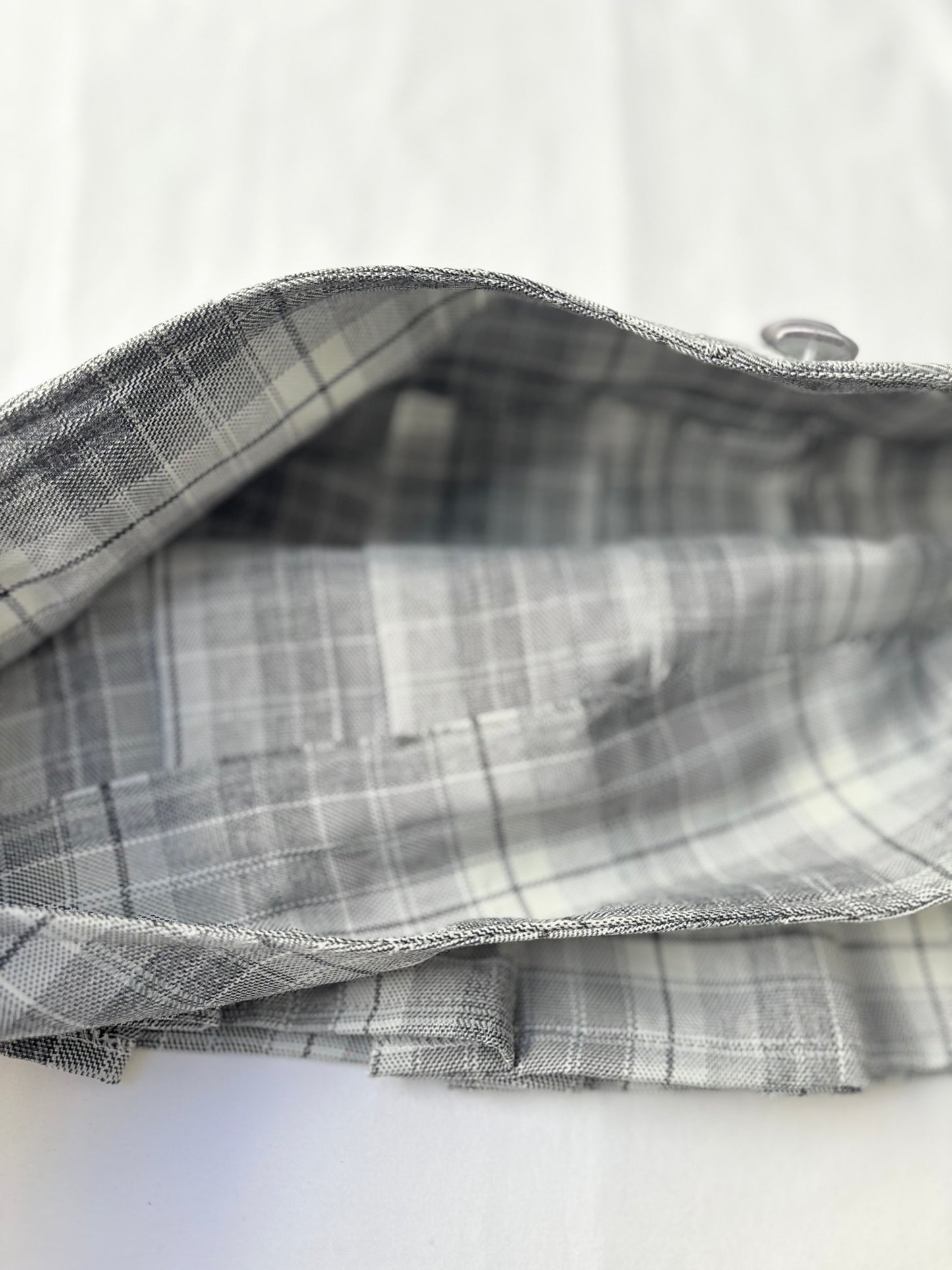 00’s Reworked pleated plaid mini skirt | Size 10
