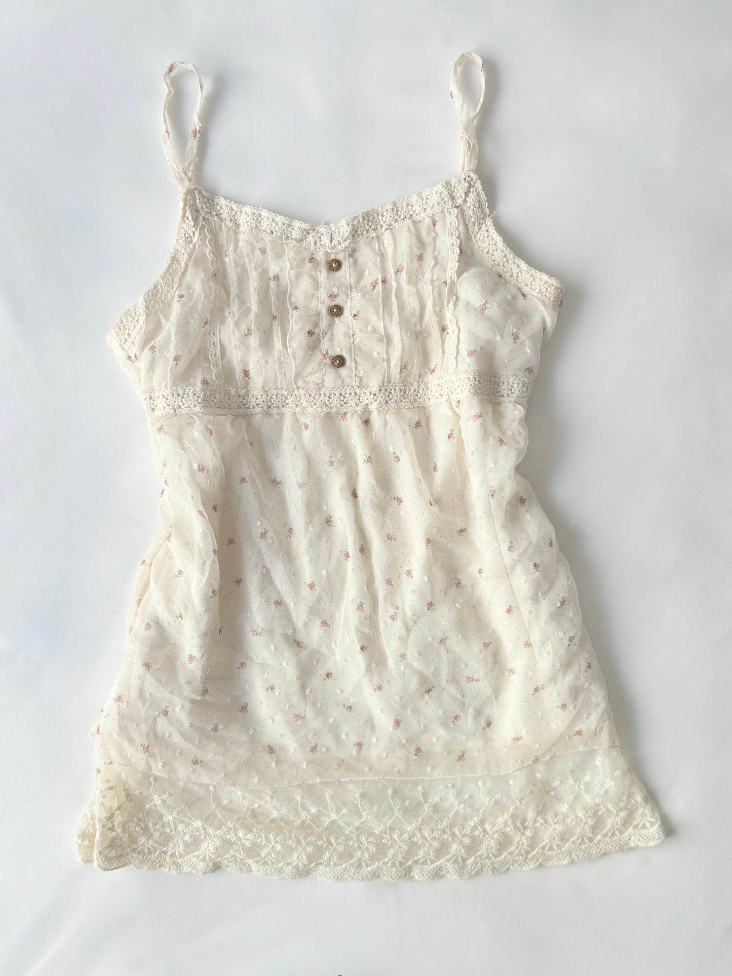 00’s Ditsy floral babydoll top | Size 12