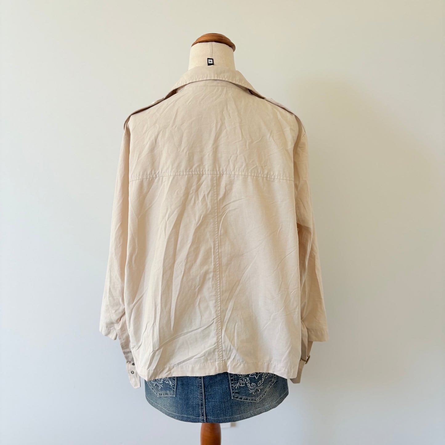 10’s Cream collared pea coat | Size 16
