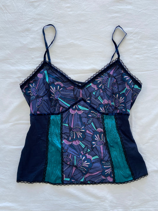 00’s Purple patterned cami | Size 14-16