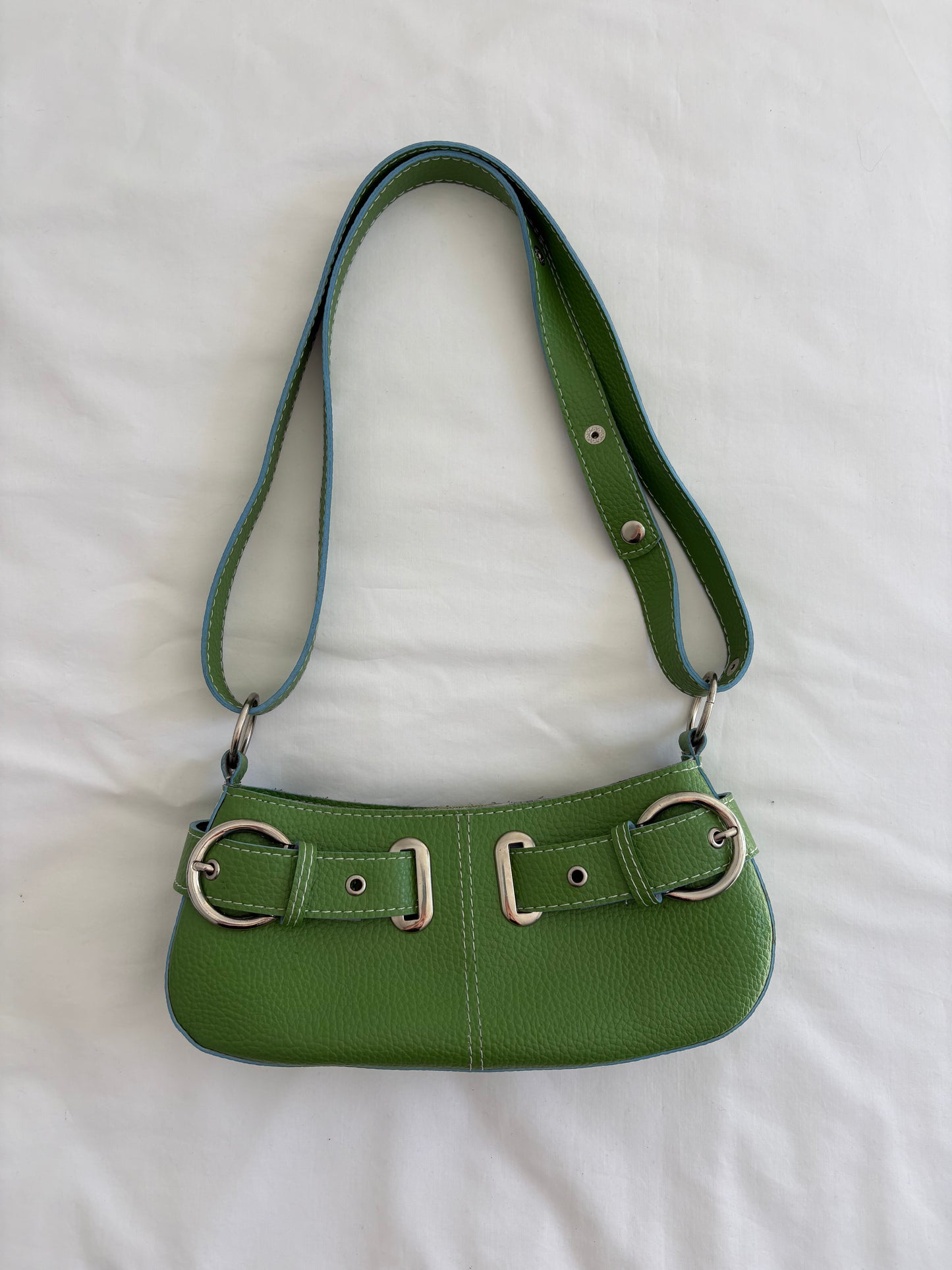 00’s Green buckle shoulder bag